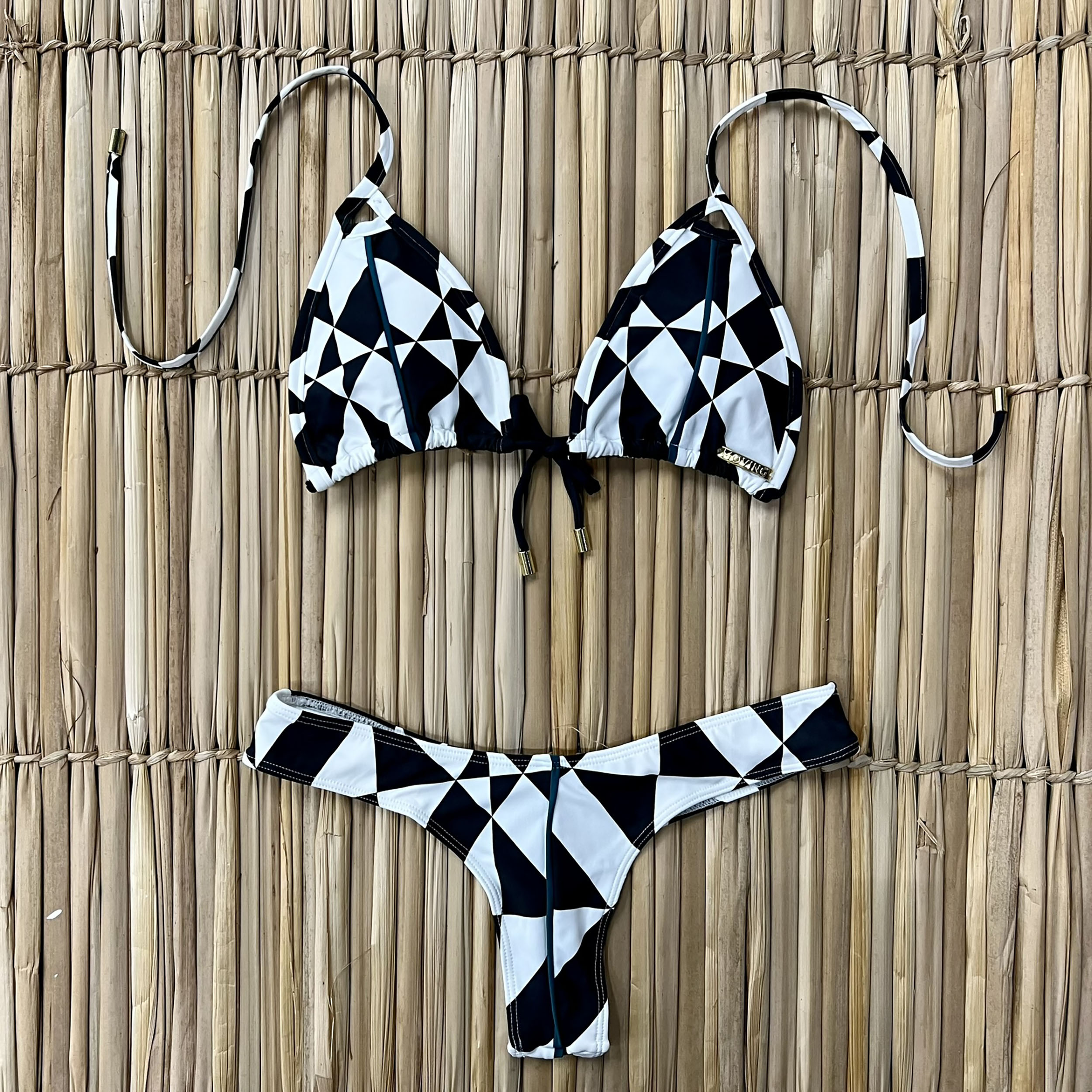 BIQUÍNI CORTININHA GEOMÉTRICO CAMUFLADO - Imagem 3