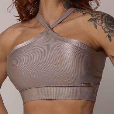 TOP TULIPA GLOSSY CHAMPAGNE