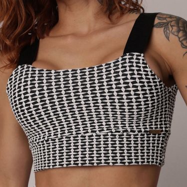 TOP FAIXA COM ELÁSTICO JACQUARD LUXE