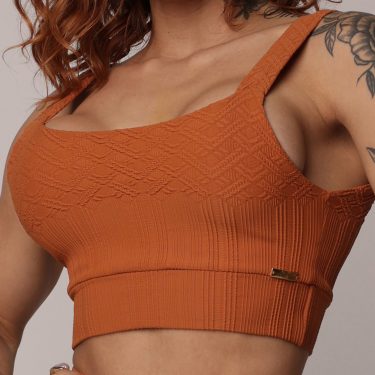 TOP FAIXA JACQUARD LUXOR TERRACOTA