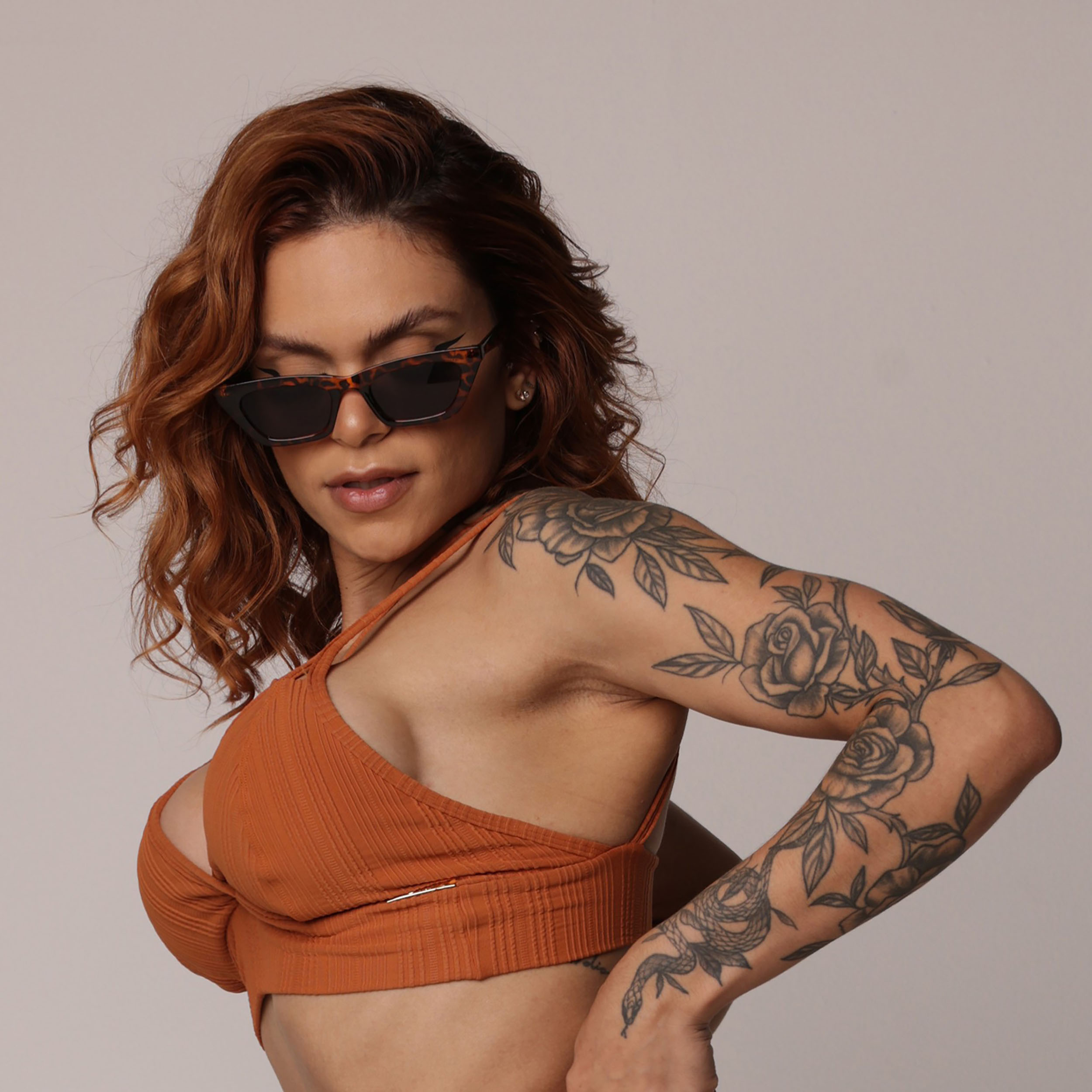 TOP TORONTO JACQUARD LUXOR LISTRAS TERRACOTA - Imagem 3