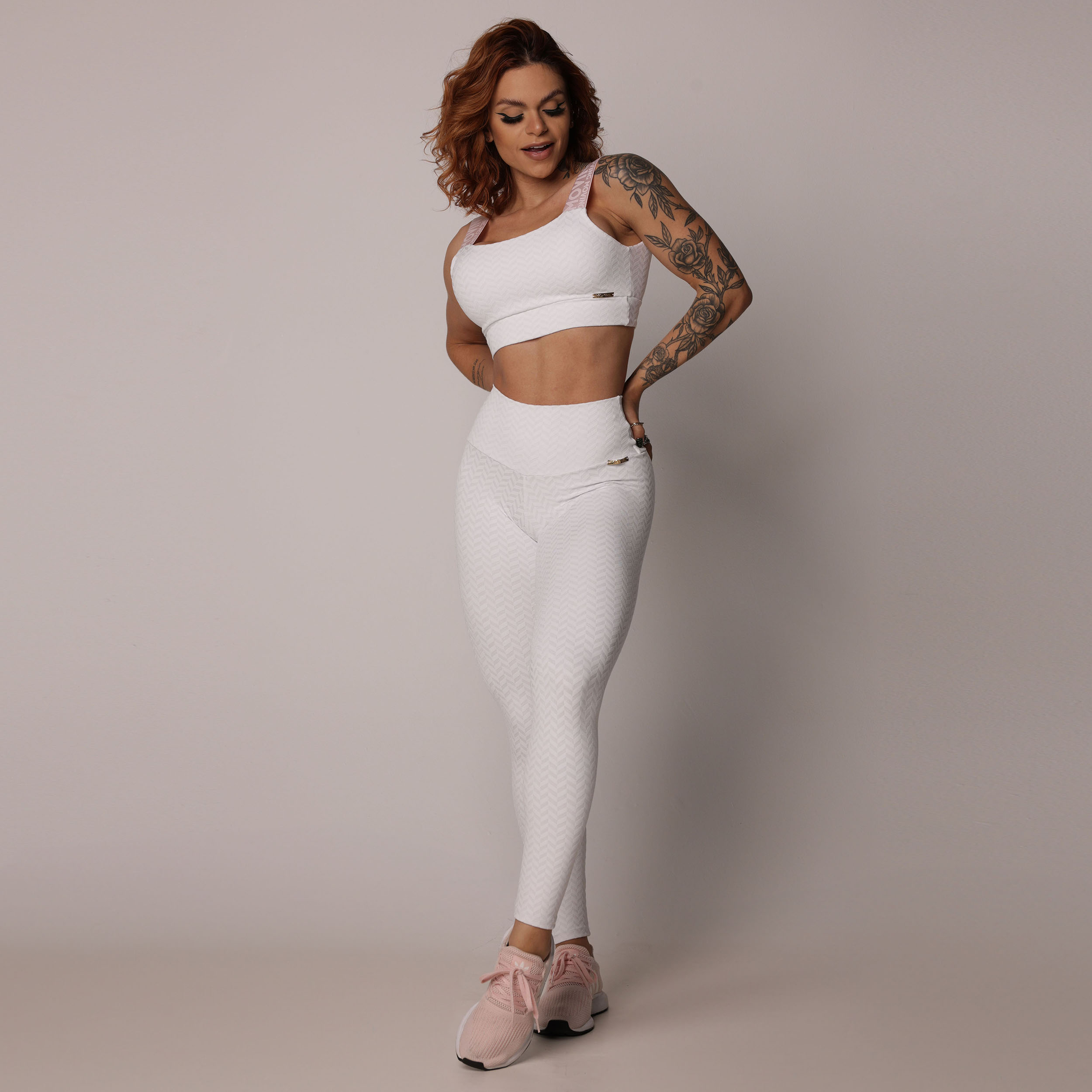 LEGGING COMUM JACQUARD ARROW BRANCO - Imagem 4