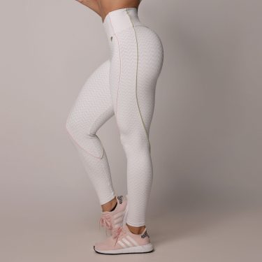 LEGGING HOPE EMPINA BUMBUM JACQUARD ARROW BRANCO
