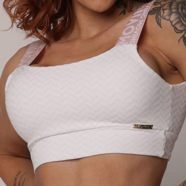 TOP FAIXA COM ELÁSTICO JACQUARD ARROW BRANCO