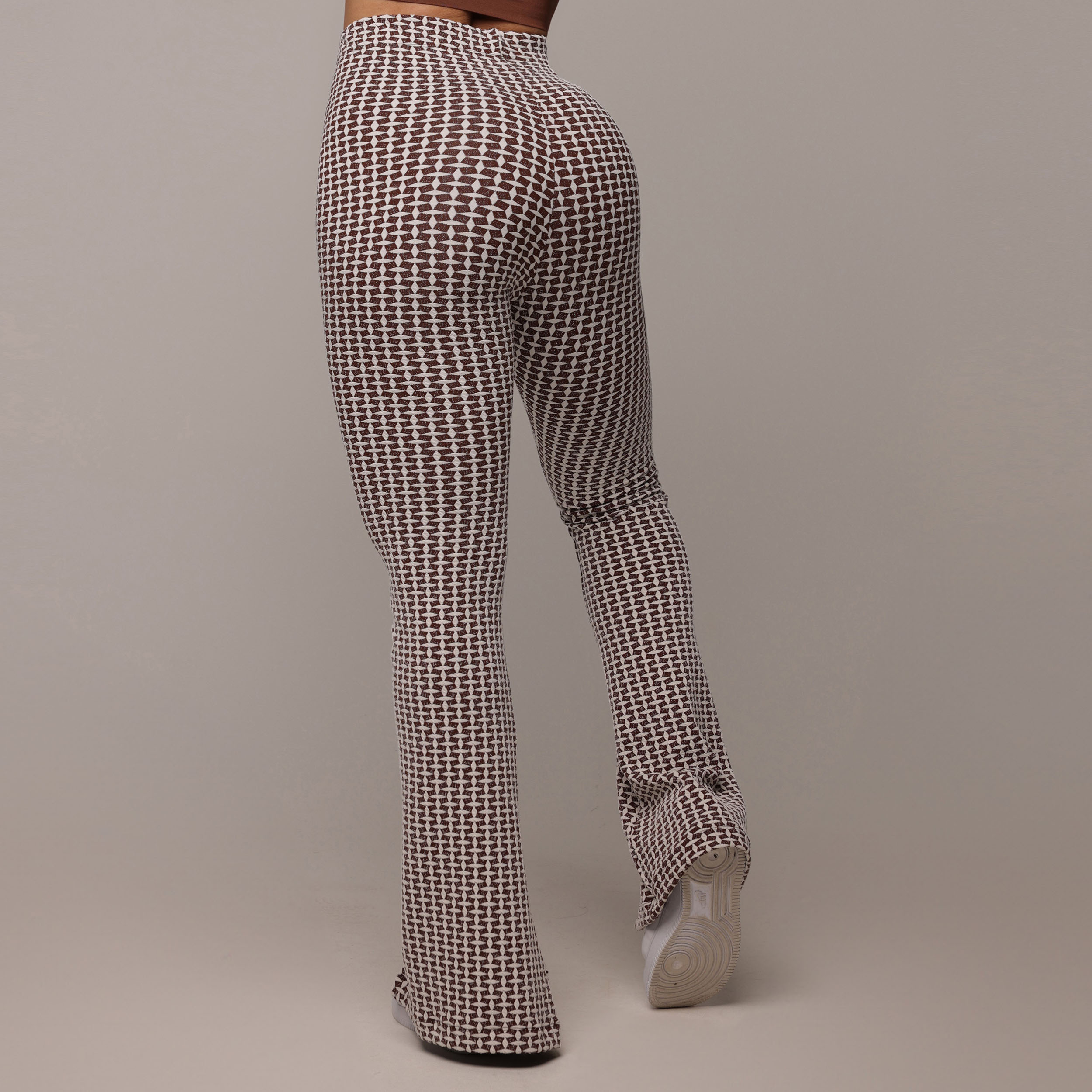 CALÇA FLARE JACQUARD LUXE CHOCO - Imagem 3