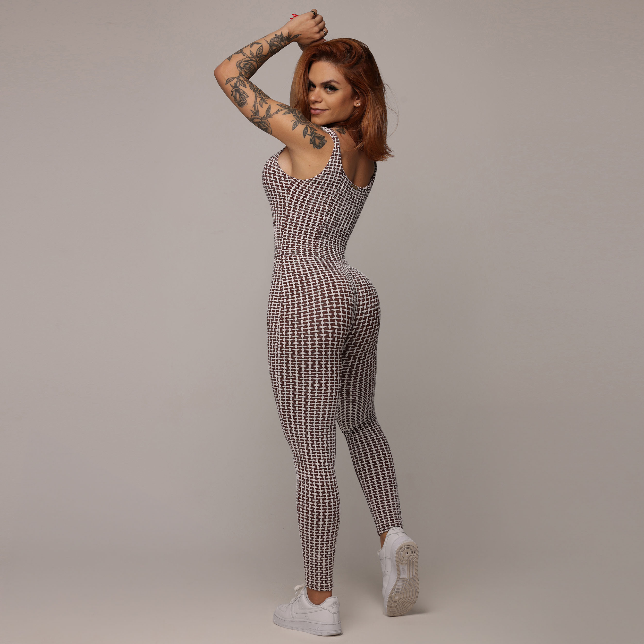 MACACÃO CONFORT COMUM JACQUARD LUXE CHOCO - Imagem 4