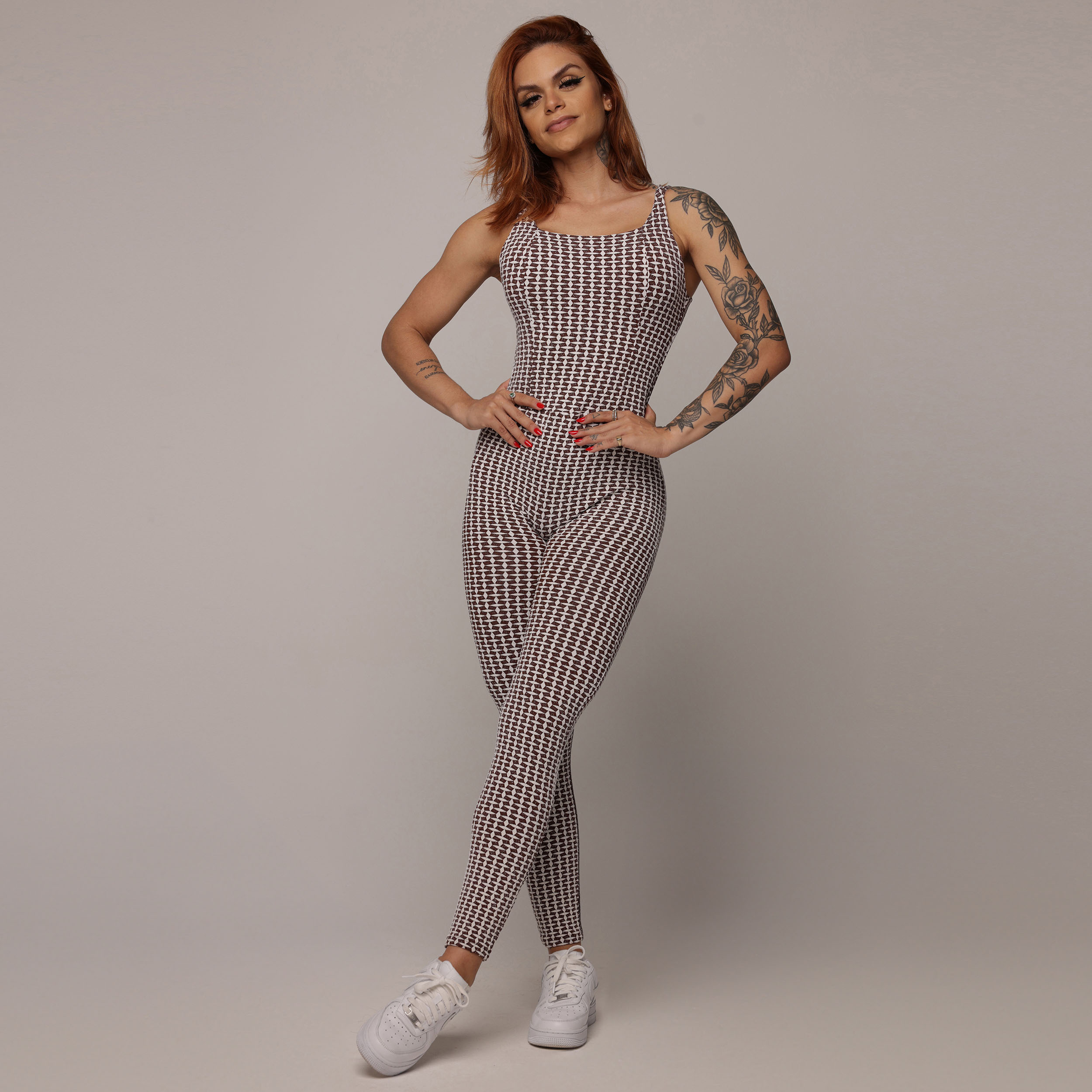 MACACÃO CONFORT COMUM JACQUARD LUXE CHOCO - Imagem 5