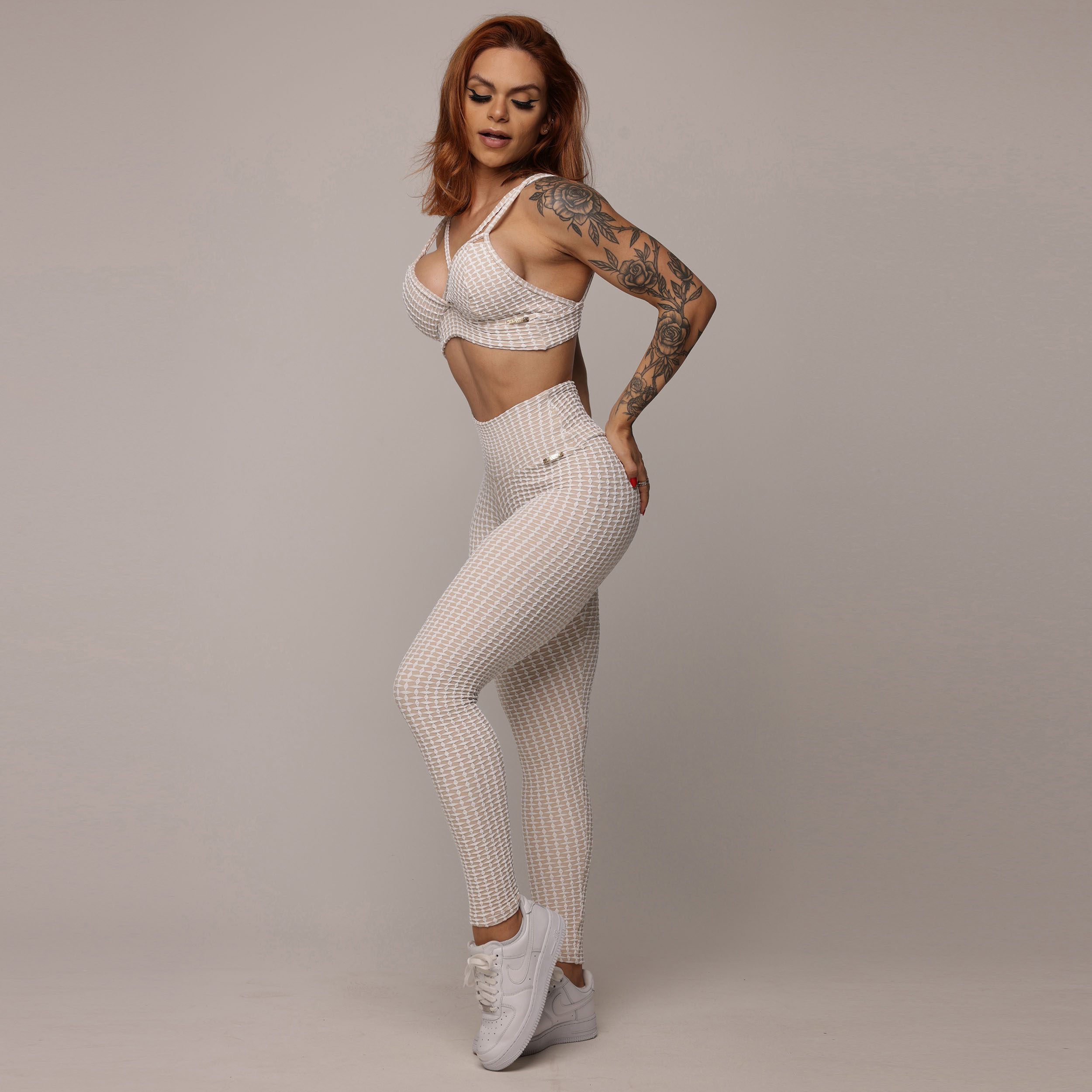 LEGGING EMPINA BUMBUM JACQUARD LUXE NUDE - Imagem 6