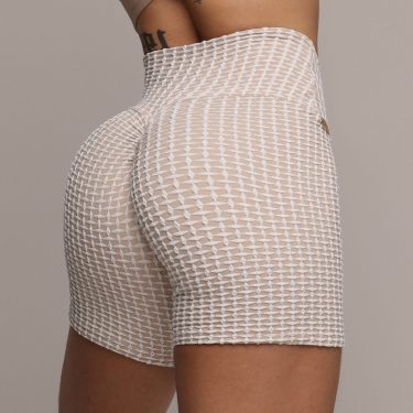 SHORT EMPINA BUMBUM JACQUARD LUXE NUDE