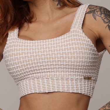 TOP FAIXA JACQUARD LUXE NUDE