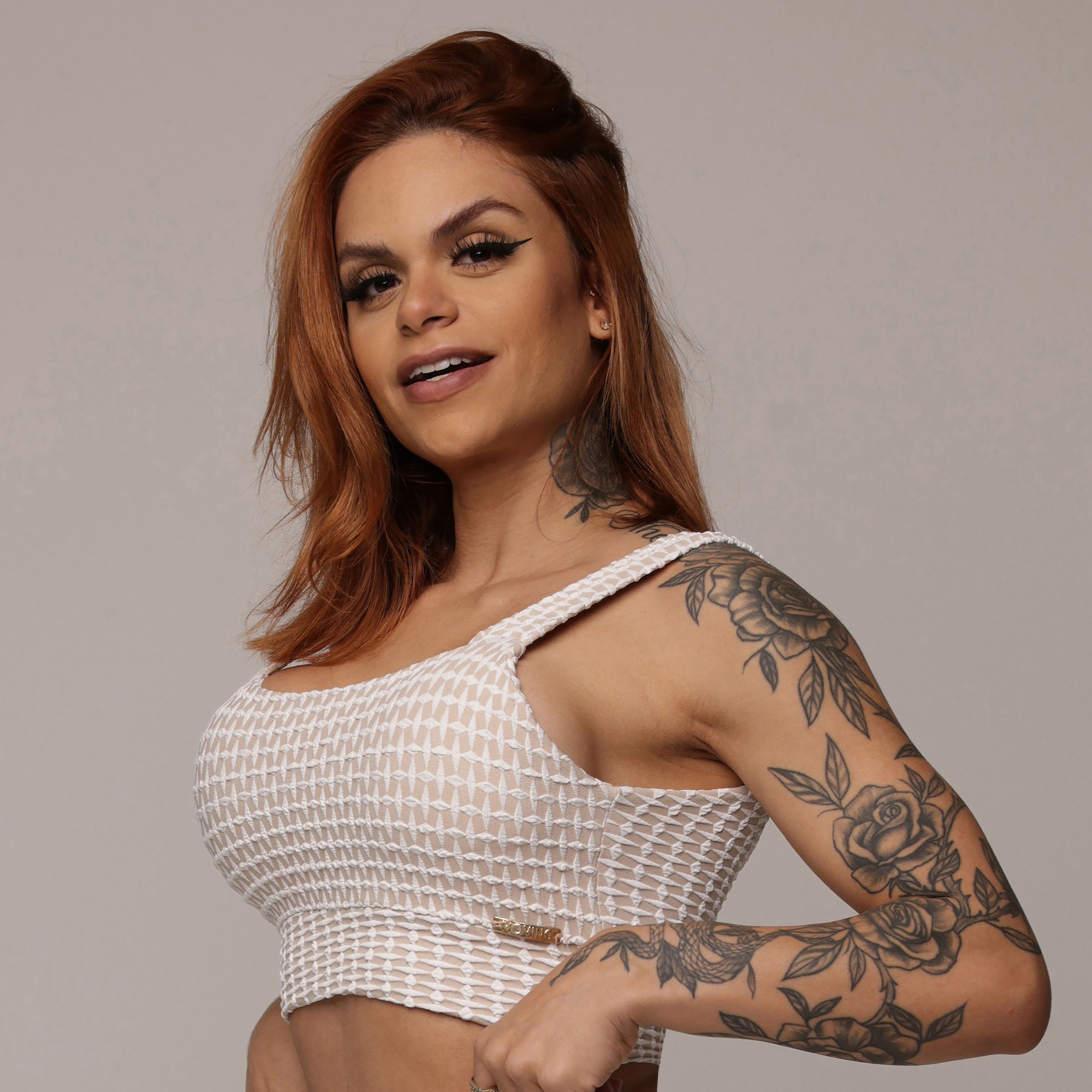 TOP FAIXA JACQUARD LUXE NUDE - Imagem 3