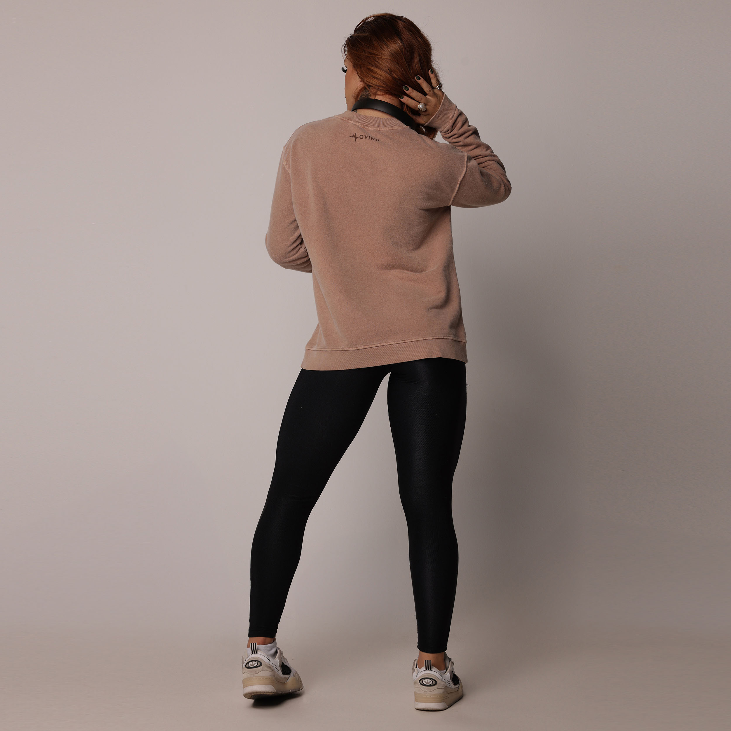 BLUSÃO BASIC DE MOLETOM PREMIUM ESTONADO NUDE - Imagem 4