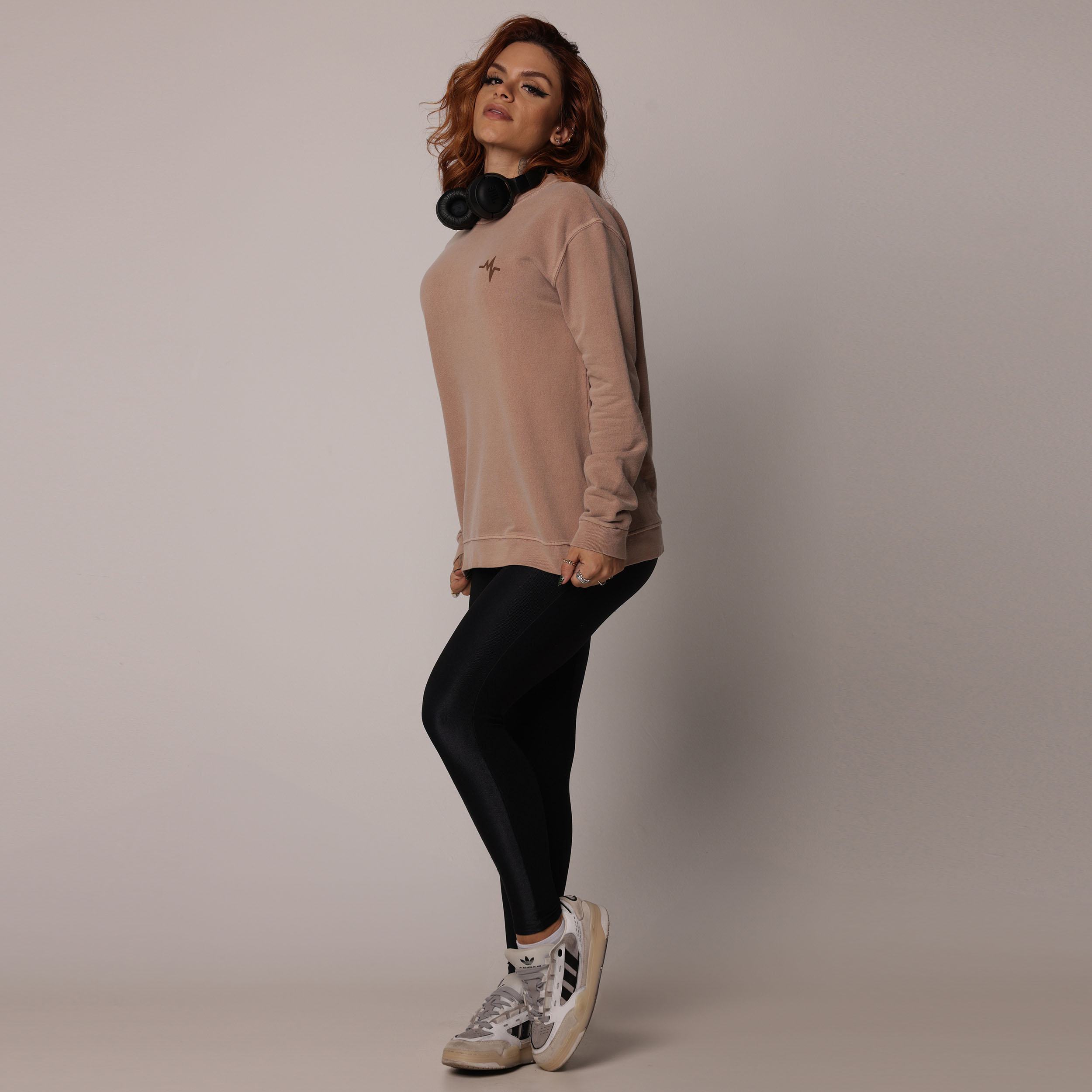 BLUSÃO BASIC DE MOLETOM PREMIUM ESTONADO NUDE - Imagem 6