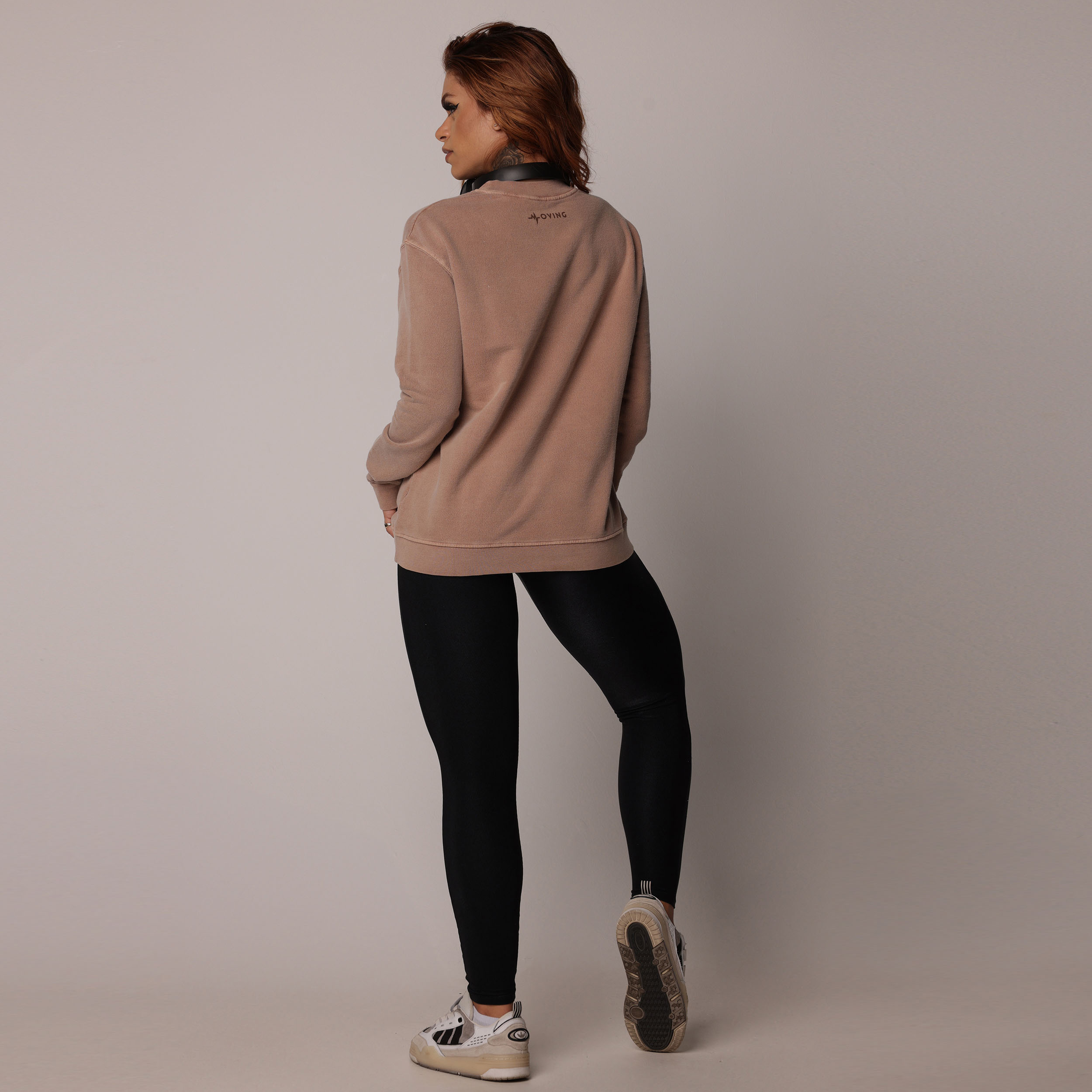 BLUSÃO BASIC DE MOLETOM PREMIUM ESTONADO NUDE - Imagem 7