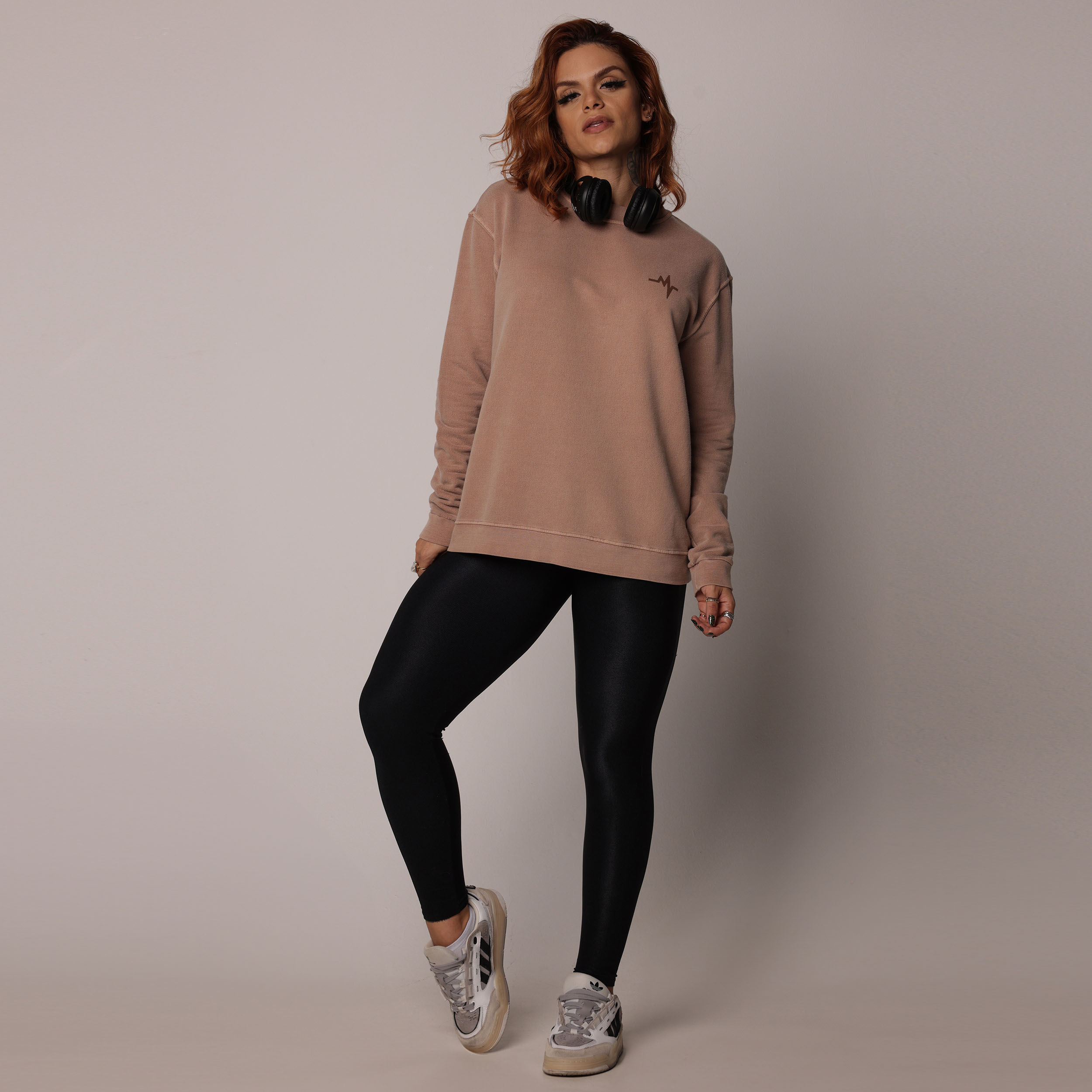 BLUSÃO BASIC DE MOLETOM PREMIUM ESTONADO NUDE - Imagem 8