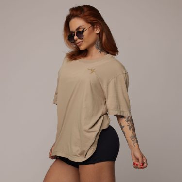 CAMISETA OVERSIZED ALGODÃO PREMIUM SUSTENTÁVEL NUDE