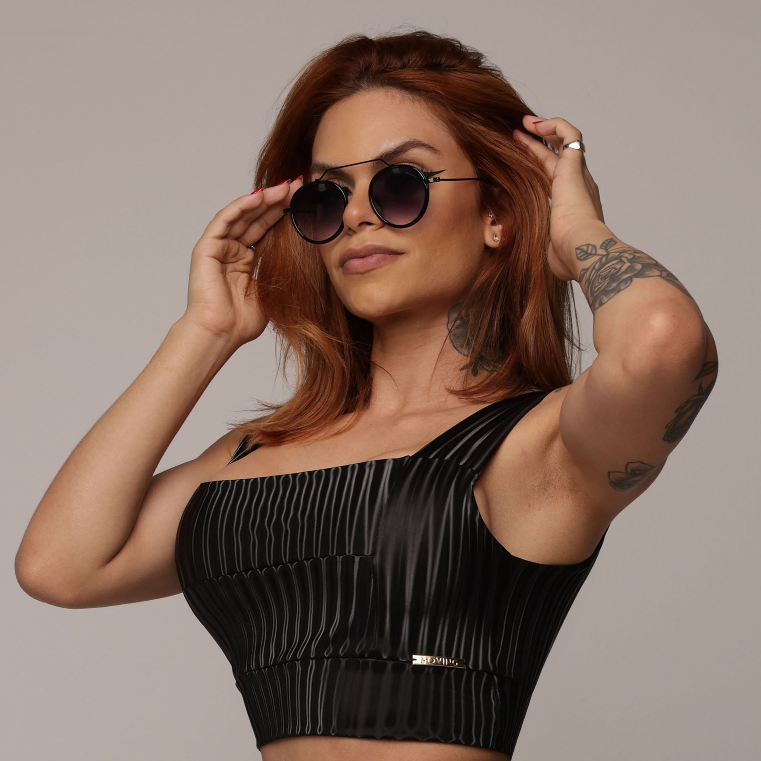 TOP ÍRIS COURO SINTÉTICO OMBRA - Imagem 3