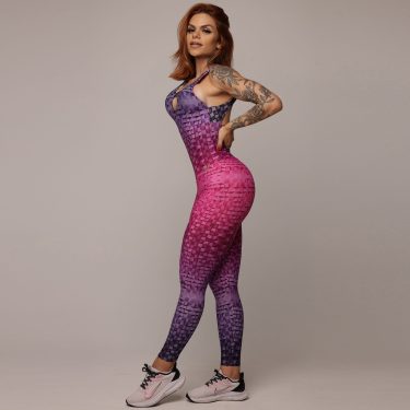 MACACÃO RUNNING EMPINA BUMBUM PINK MOSAIC EXCLUSIVO