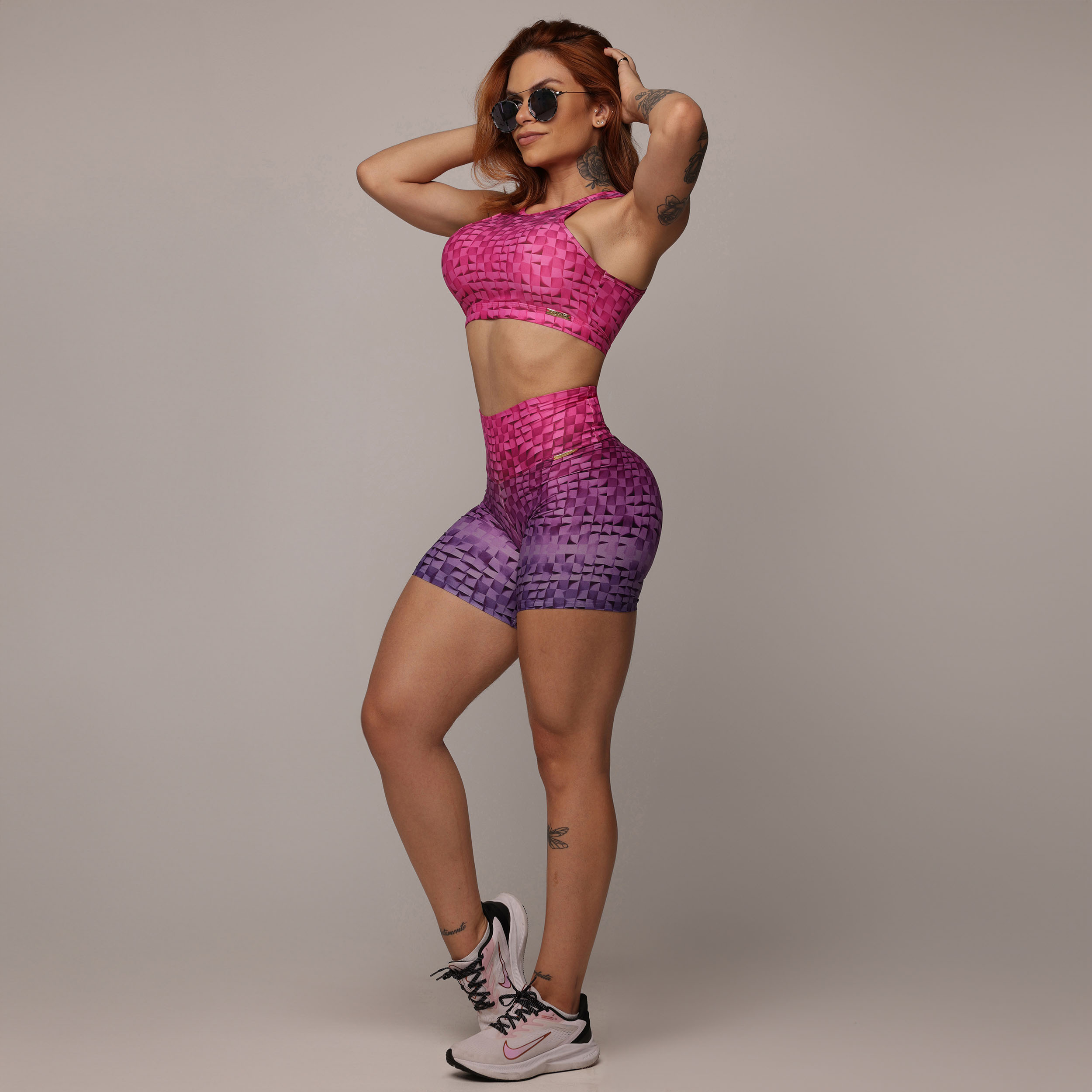 SHORT EMPINA BUMBUM PINK MOSAIC EXCLUSIVO - Imagem 8
