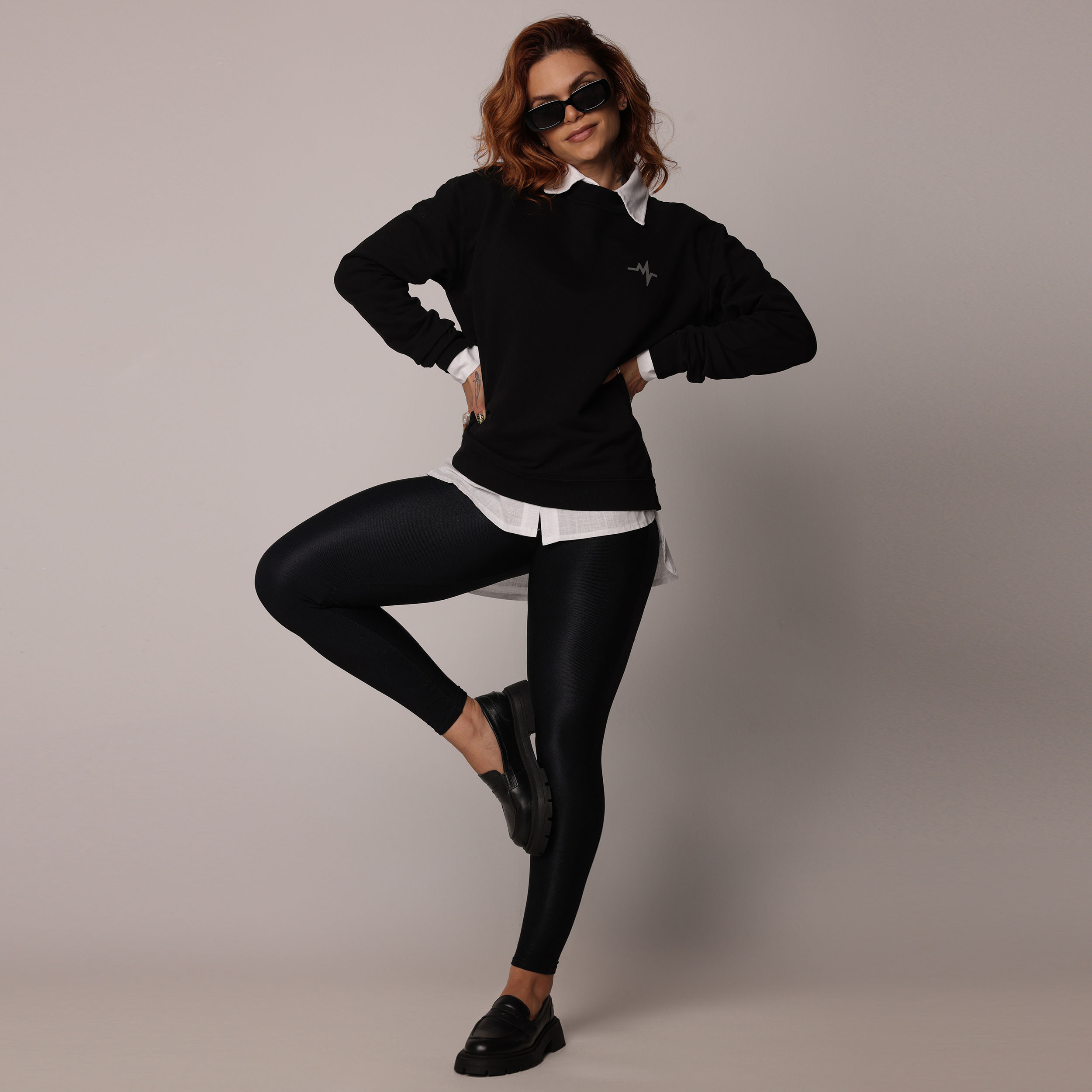 BLUSÃO BASIC DE MOLETOM PREMIUM ESTONADO PRETO - Imagem 3