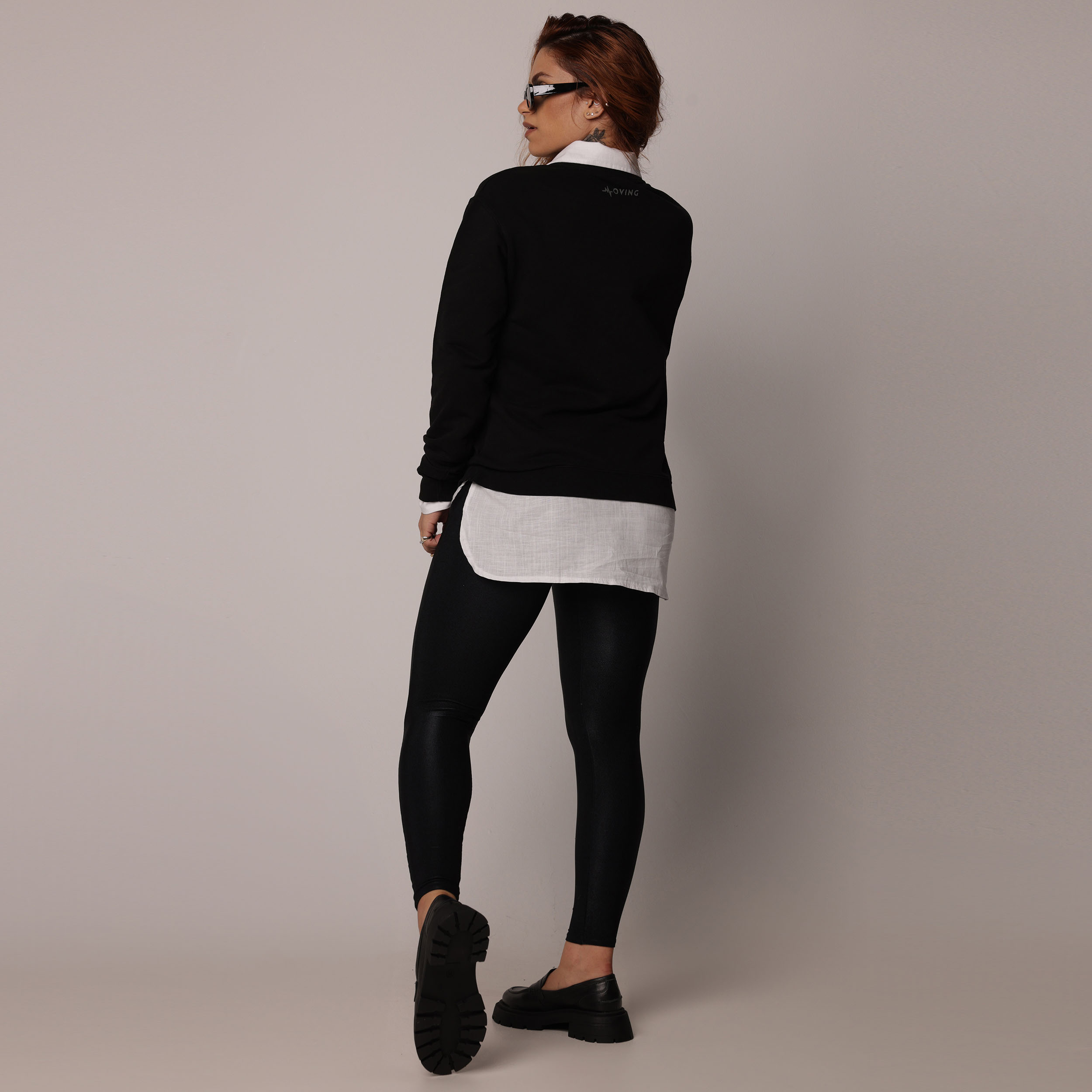 BLUSÃO BASIC DE MOLETOM PREMIUM ESTONADO PRETO - Imagem 6