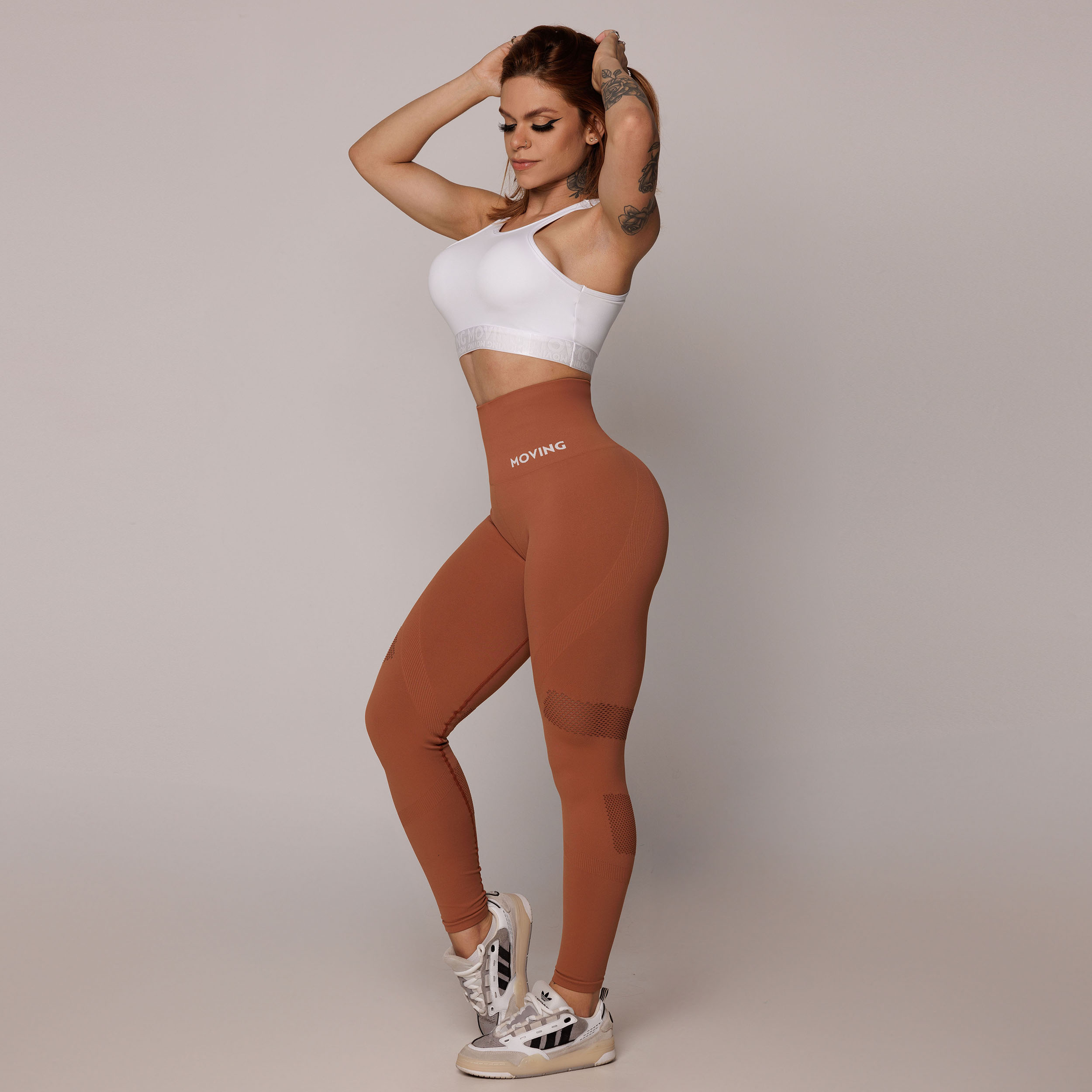 LEGGING SEAMLESS GRAVIDADE ZERO EMANA TERRACOTA - Imagem 5