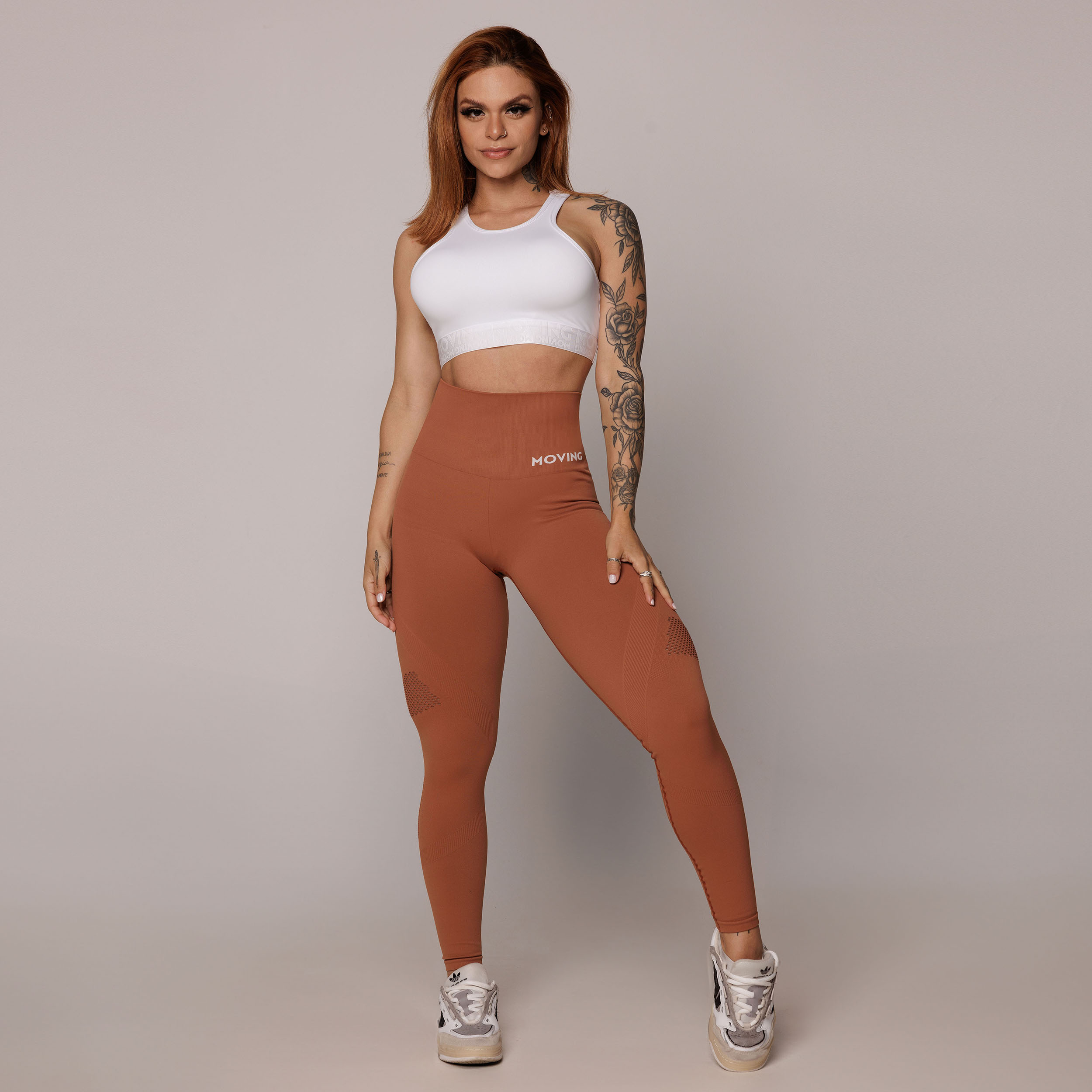 LEGGING SEAMLESS GRAVIDADE ZERO EMANA TERRACOTA - Imagem 7