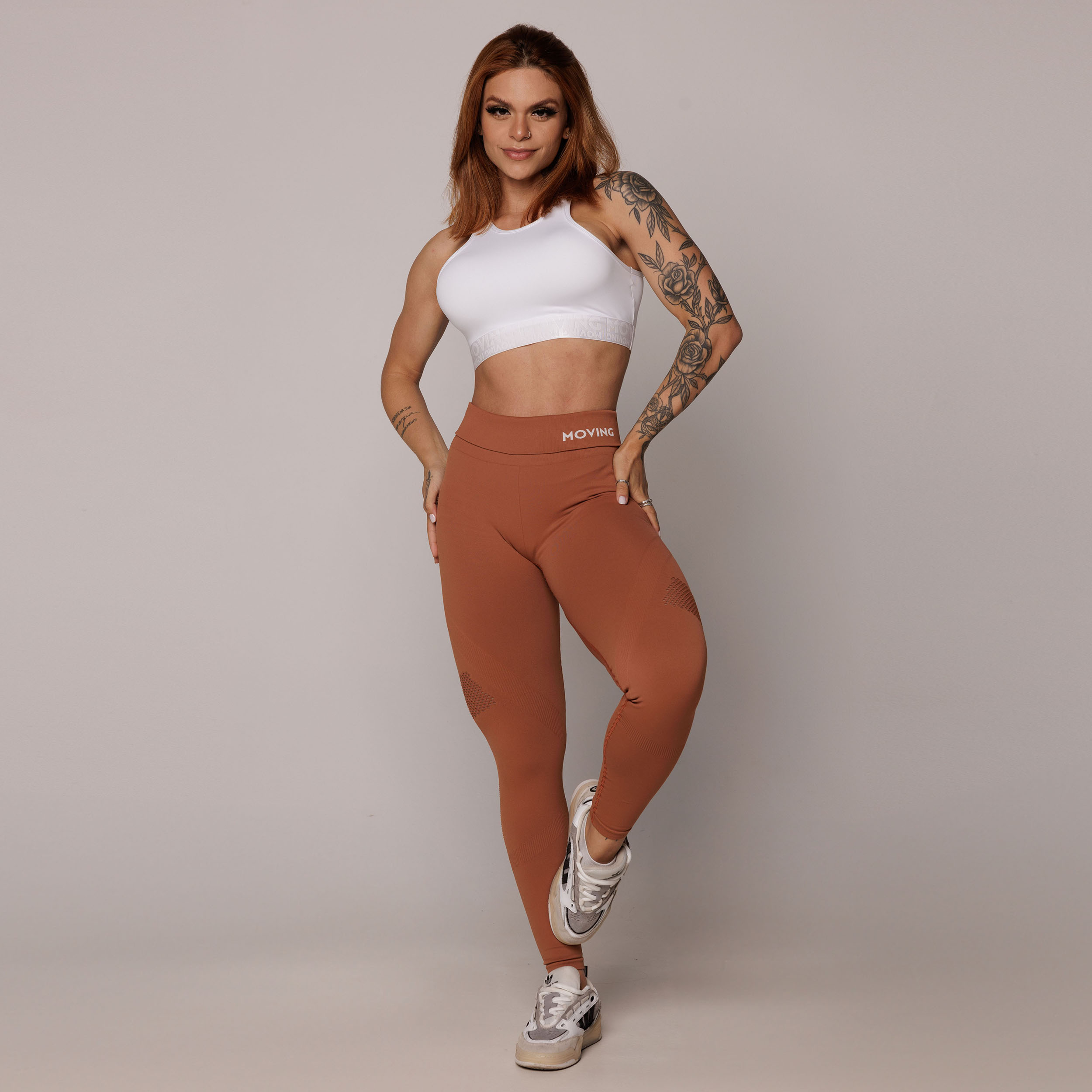 LEGGING SEAMLESS GRAVIDADE ZERO EMANA TERRACOTA - Imagem 8