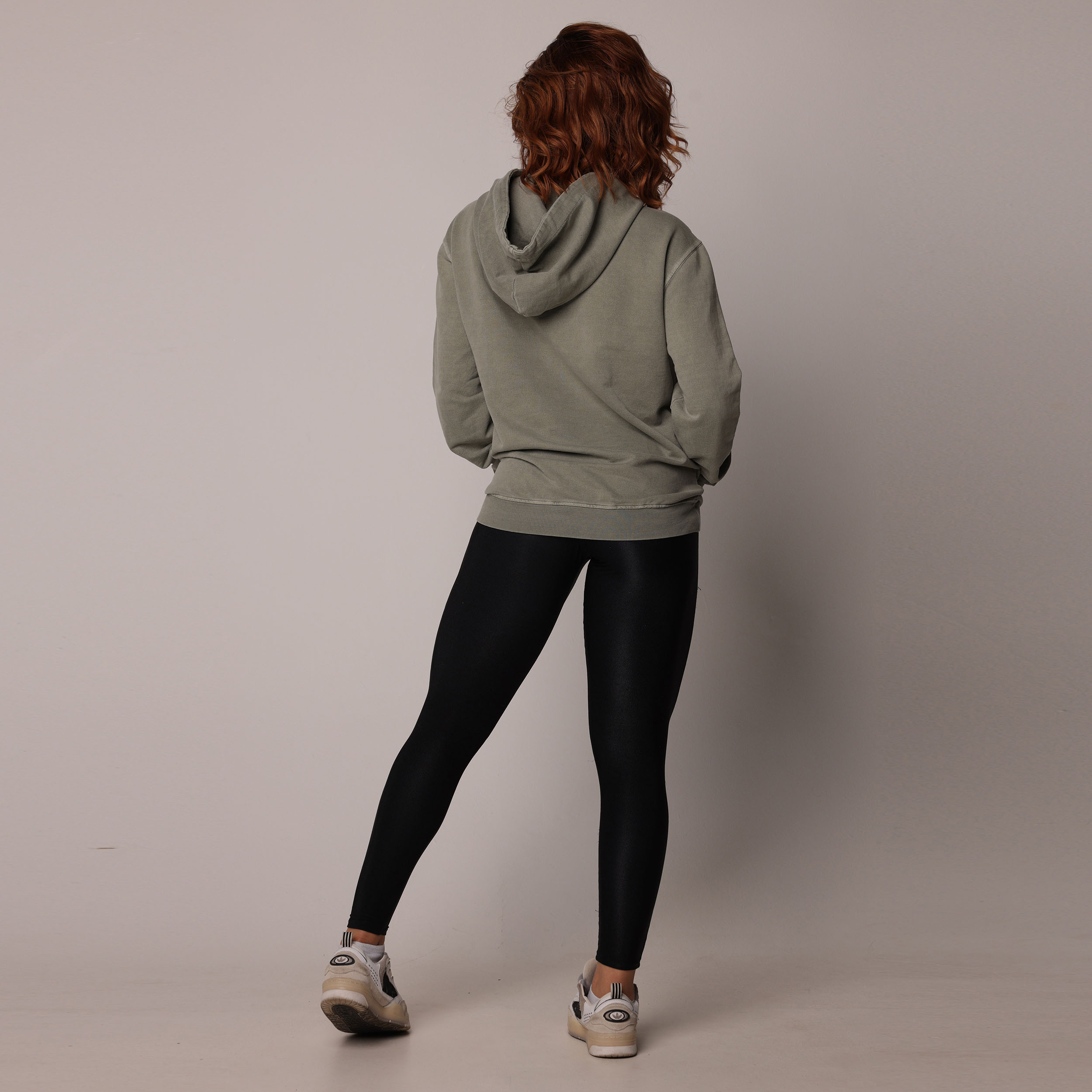 CASACO MOLETOM ESTONADO VERDE MILITAR BOLSO CAPUZ - Imagem 5