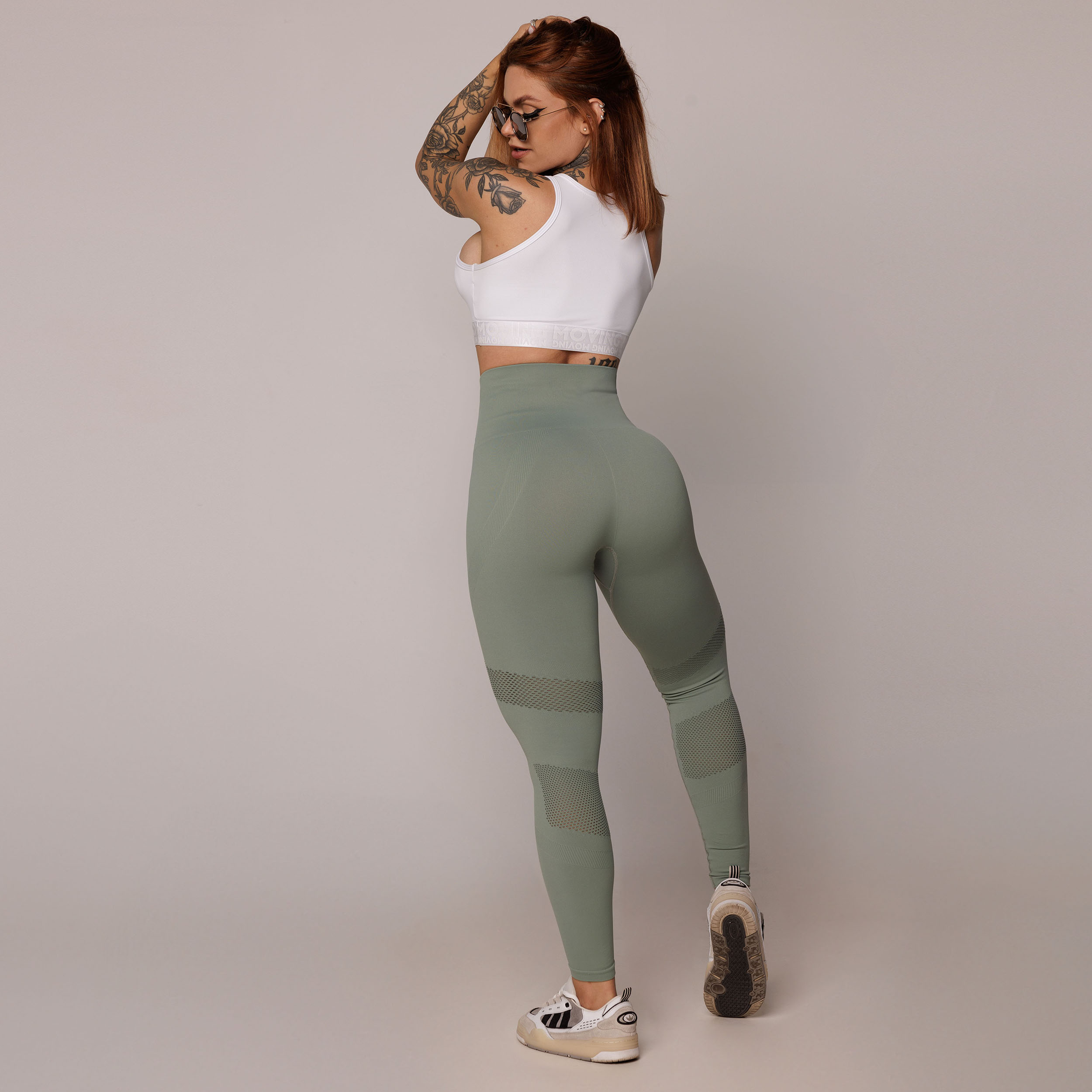 LEGGING SEAMLESS GRAVIDADE ZERO EMANA VERDE OLIVA - Imagem 8