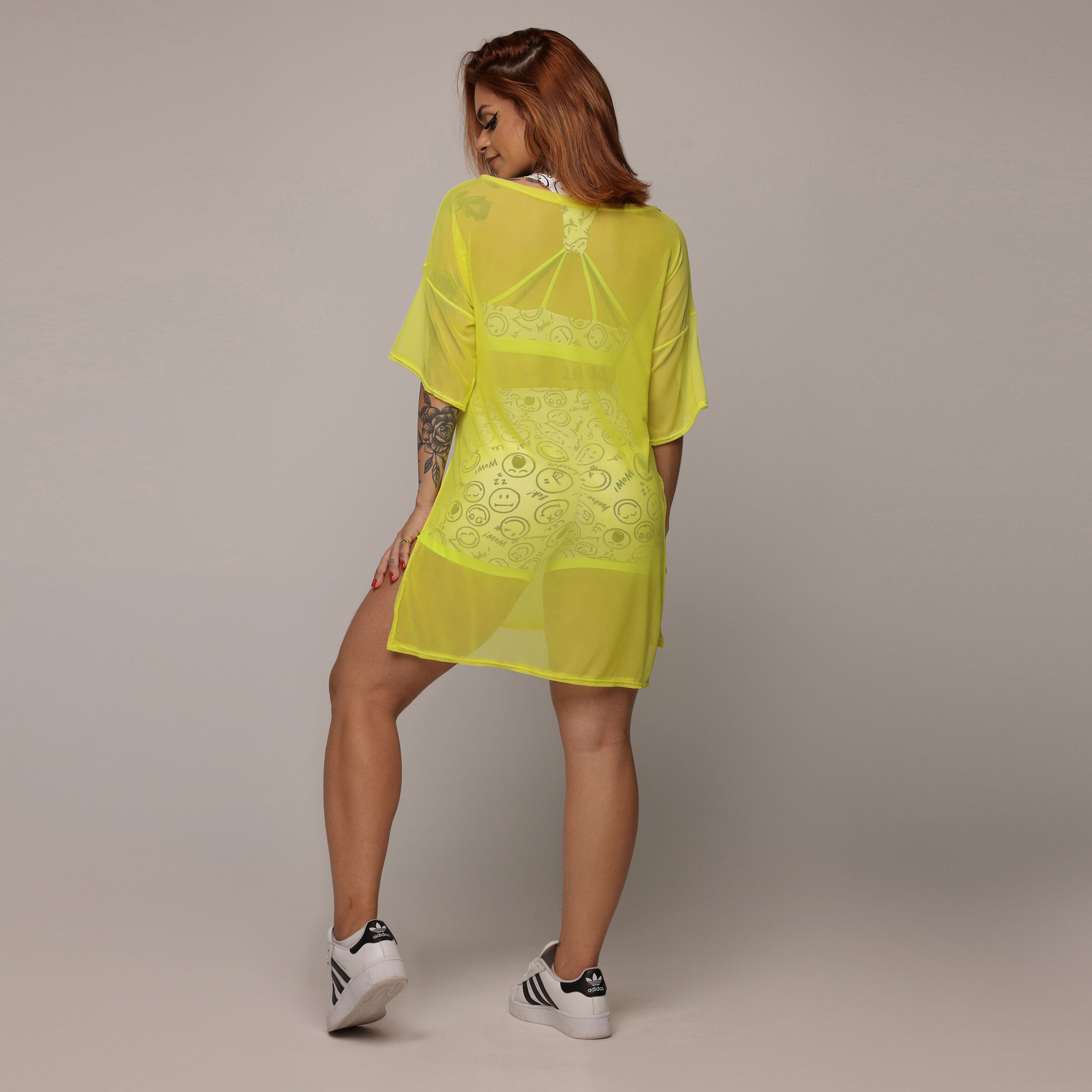 CHEMISE DE TULE AMARELO NEON - Imagem 5