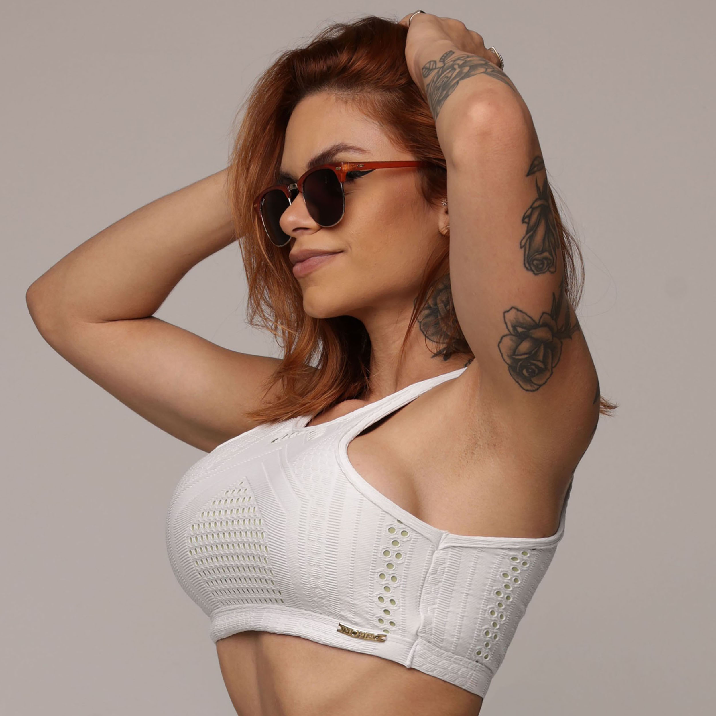 TOP TORINO JACQUARD DOTS BRANCO - Imagem 7