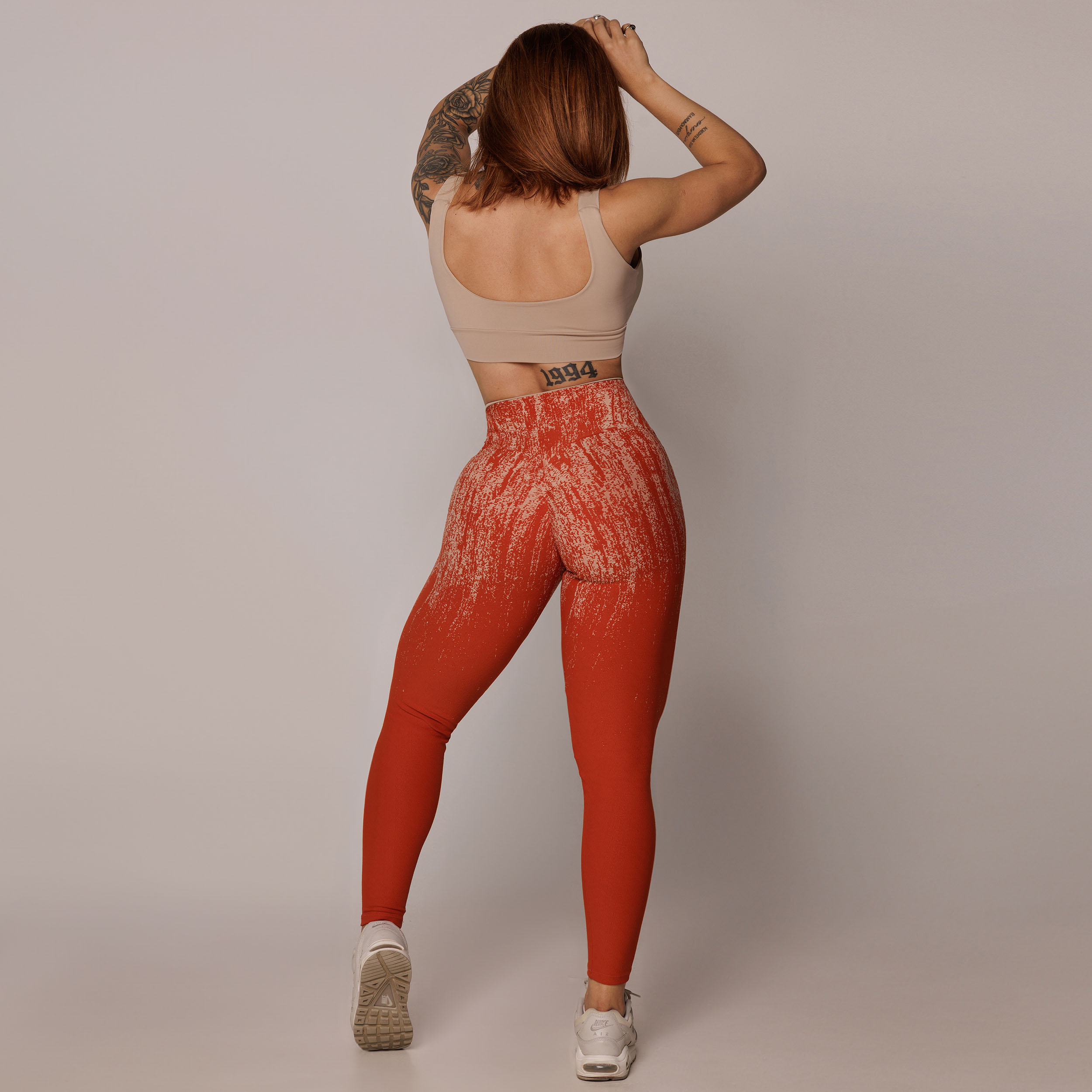 LEGGING BICOLOR EMPINA BUMBUM JACQUARD DUST TERRACOTTA - Imagem 6