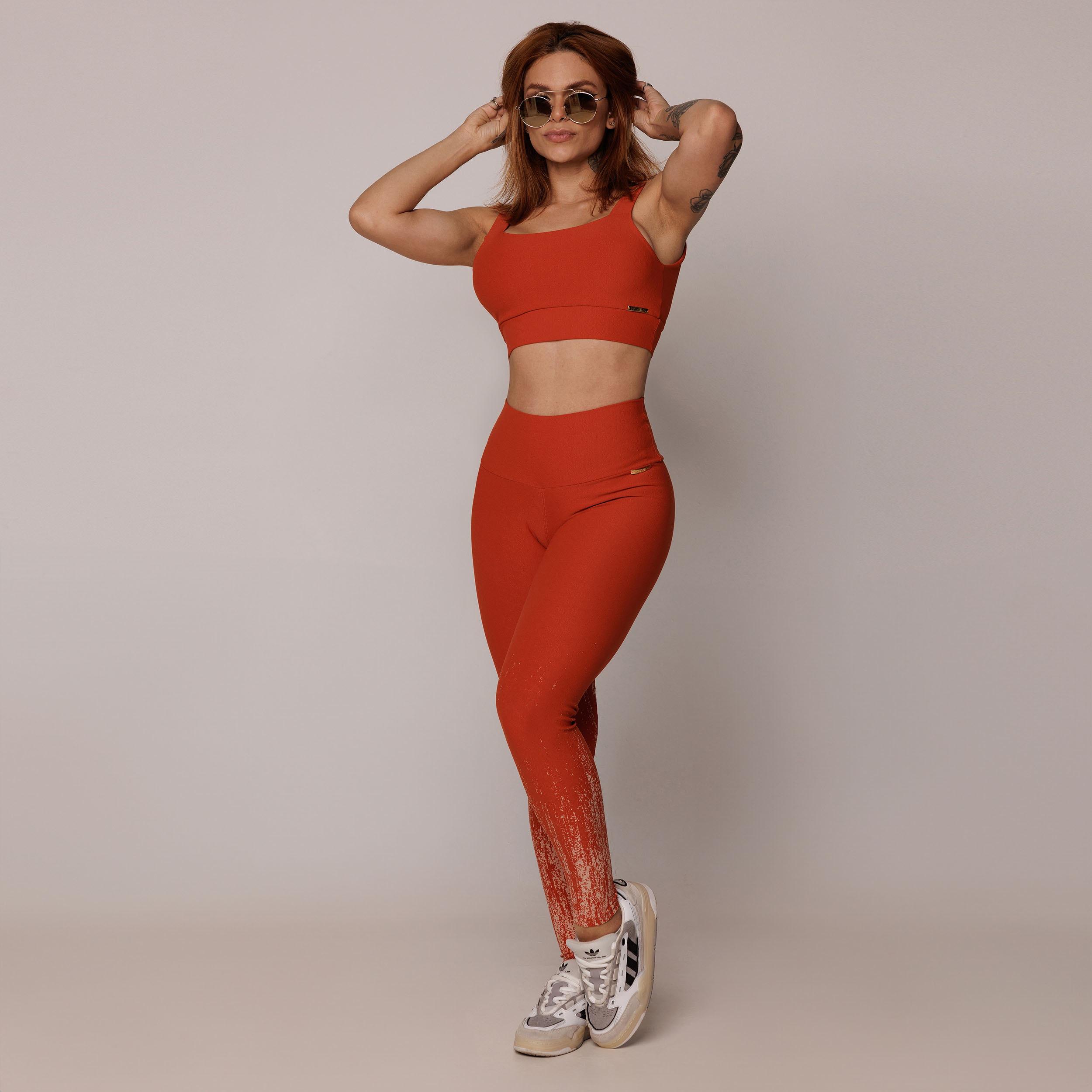 LEGGING EMPINA BUMBUM JACQUARD DUST TERRACOTTA - Imagem 6