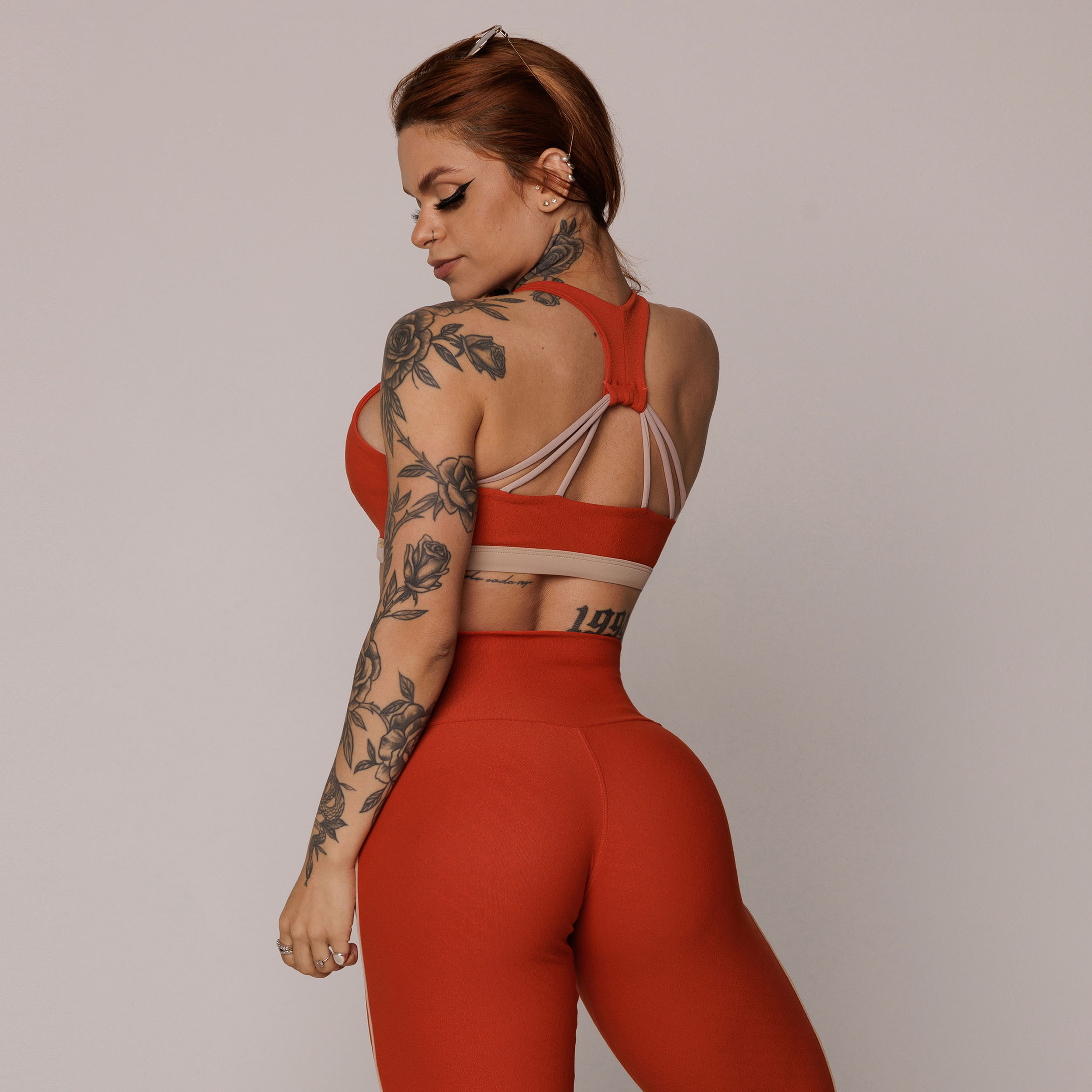 LEGGING JUMP COMUM JACQUARD DUST TERRACOTTA - Imagem 3