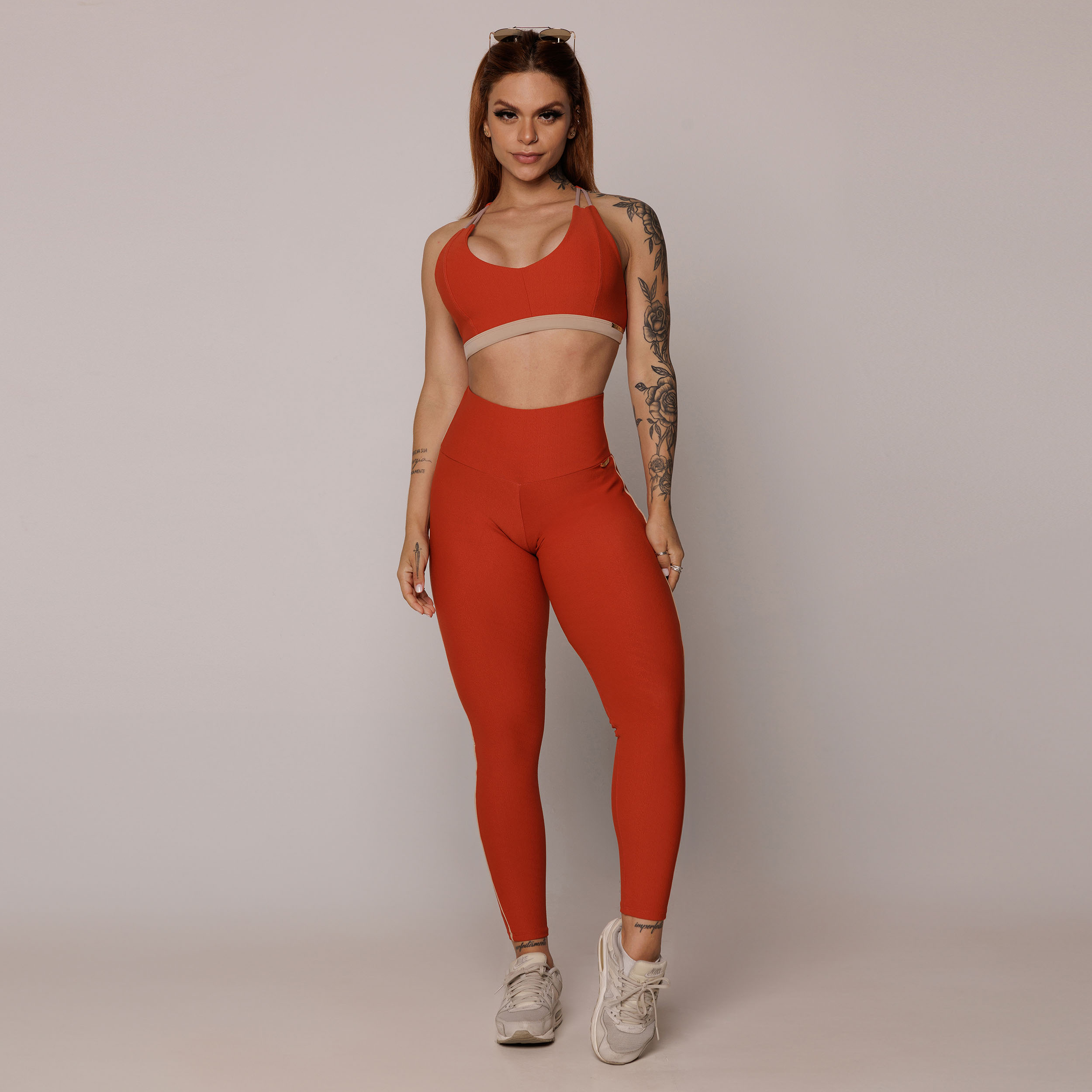 LEGGING JUMP COMUM JACQUARD DUST TERRACOTTA - Imagem 4