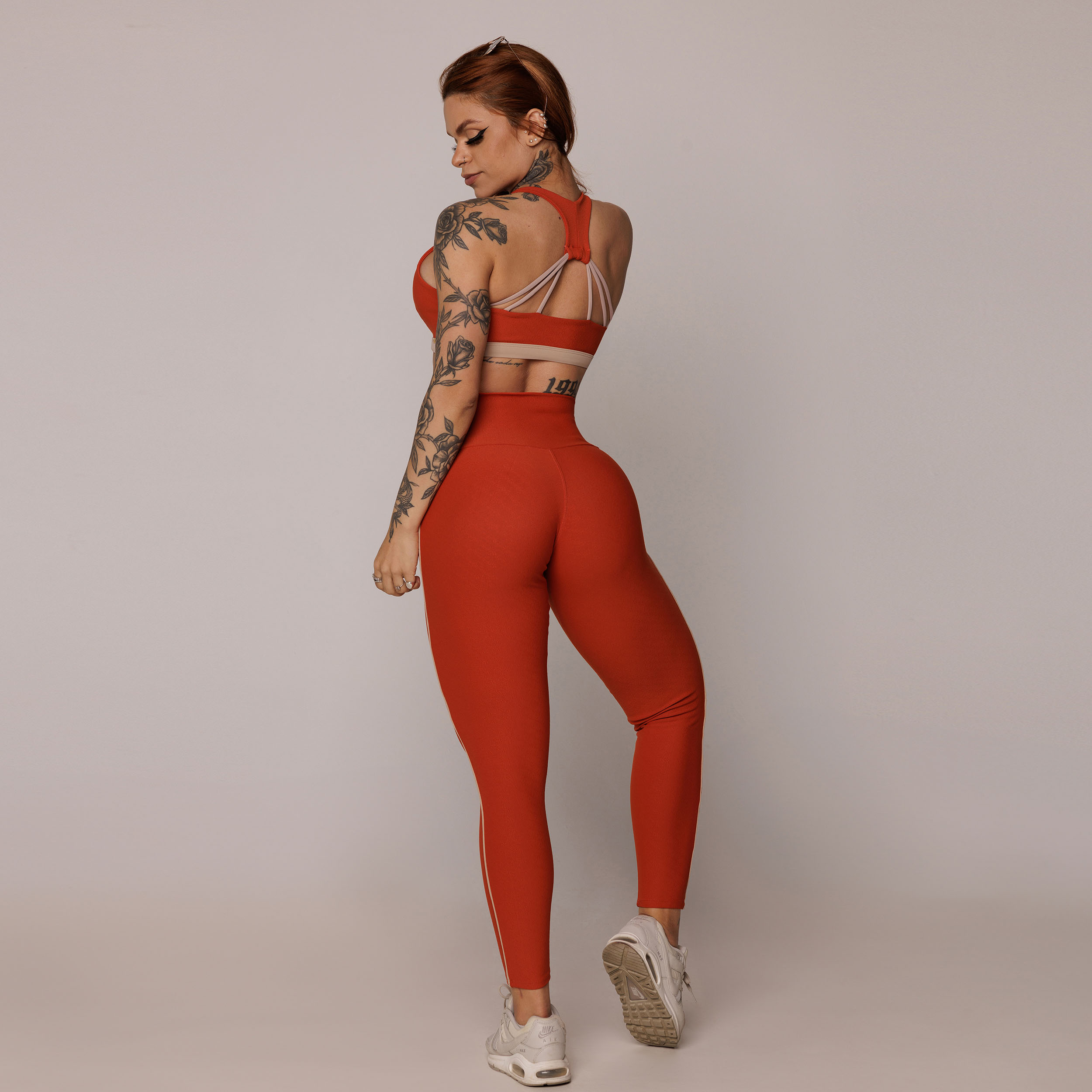 LEGGING JUMP COMUM JACQUARD DUST TERRACOTTA - Imagem 8