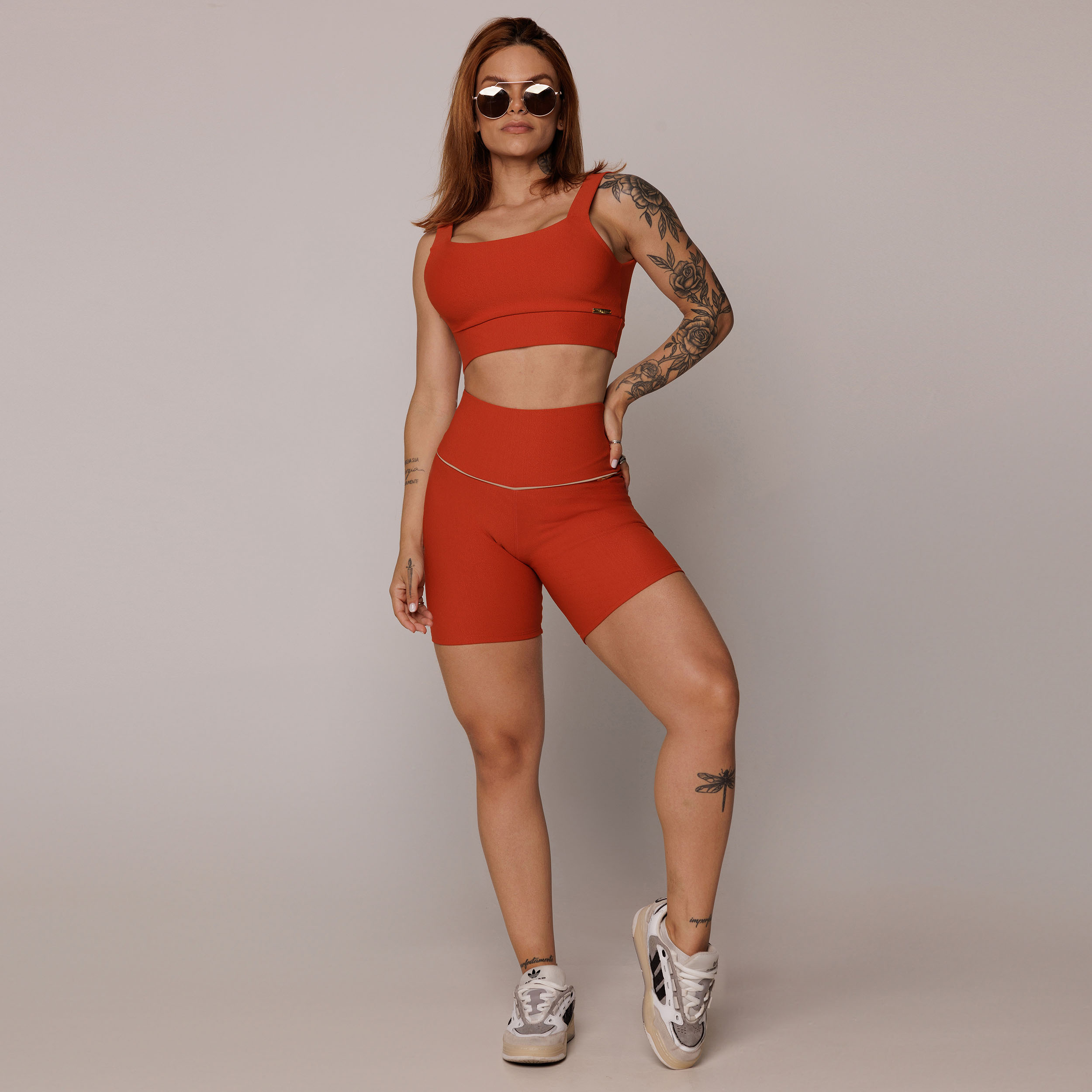 SHORT WALK EMPINA BUMBUM JACQUARD DUST TERRACOTTA - Imagem 4