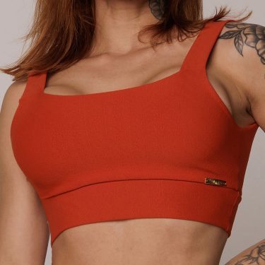 TOP FAIXA JACQUARD DUST TERRACOTTA