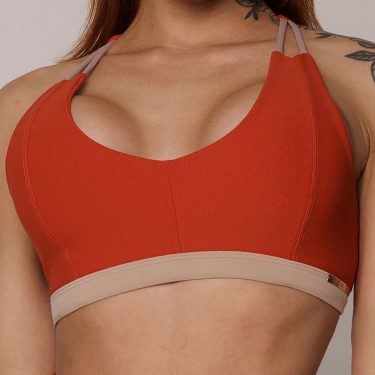 TOP QUEBEC JACQUARD DUST TERRACOTTA LISO