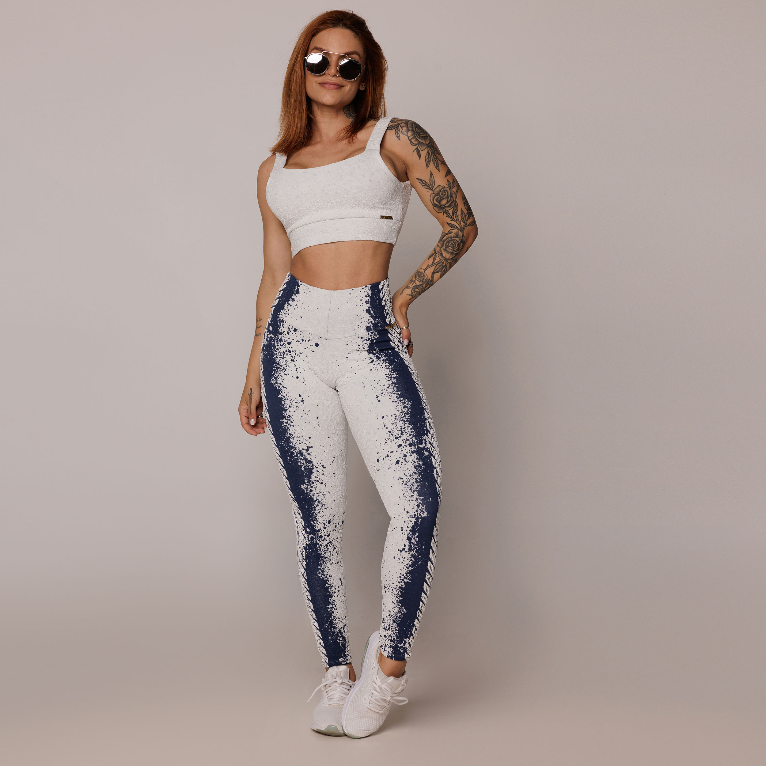 LEGGING EMPINA BUMBUM JACQUARD NÁUTICO BRANCO - Imagem 7