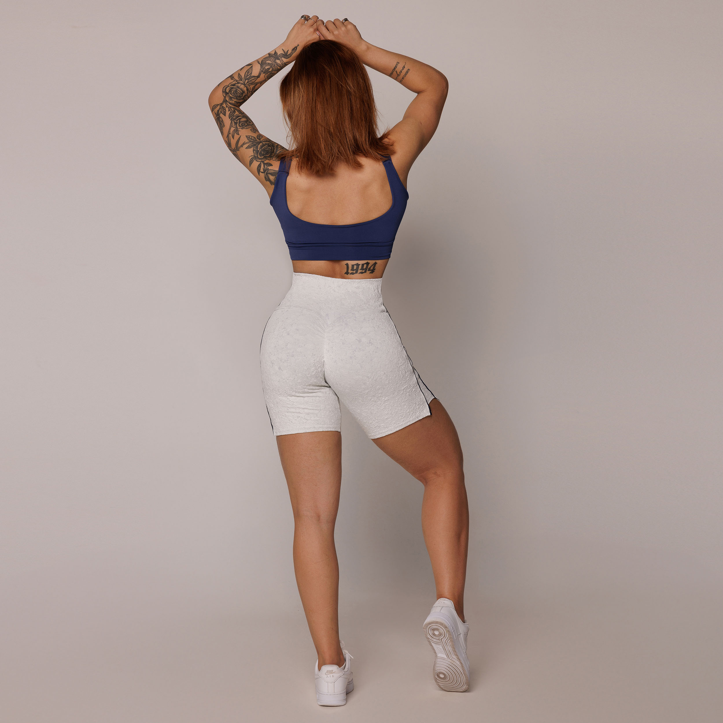 SHORT EMOTION EMPINA BUMBUM JACQUARD NÁUTICO BRANCO - Imagem 6