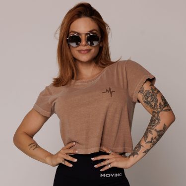 CROPPED ESTONADO DE ALGODÃO PREMIUM SUSTENTÁVEL NUDE