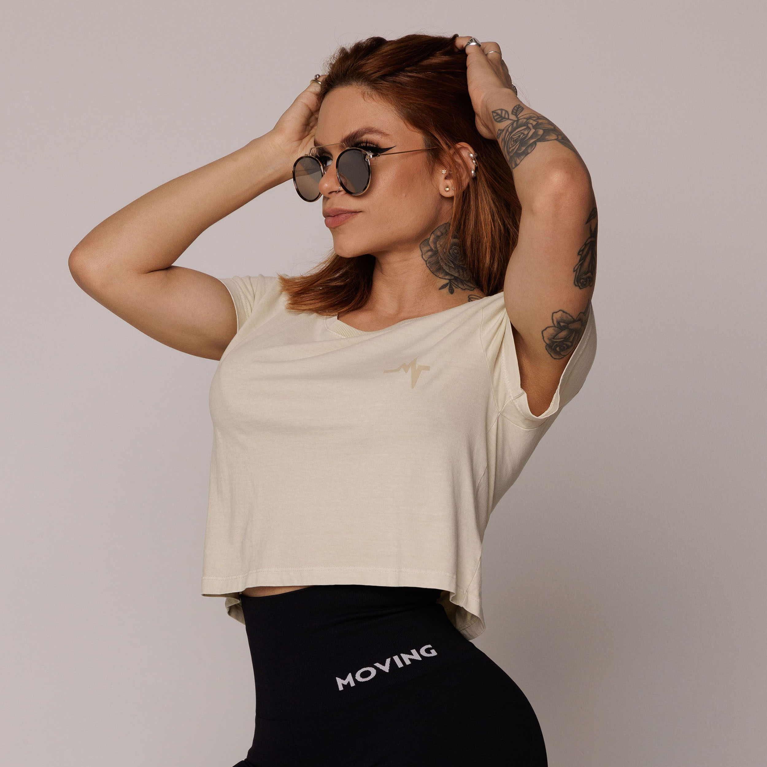 CROPPED ESTONADO DE ALGODÃO PREMIUM SUSTENTÁVEL OFF-WHITE - Imagem 5