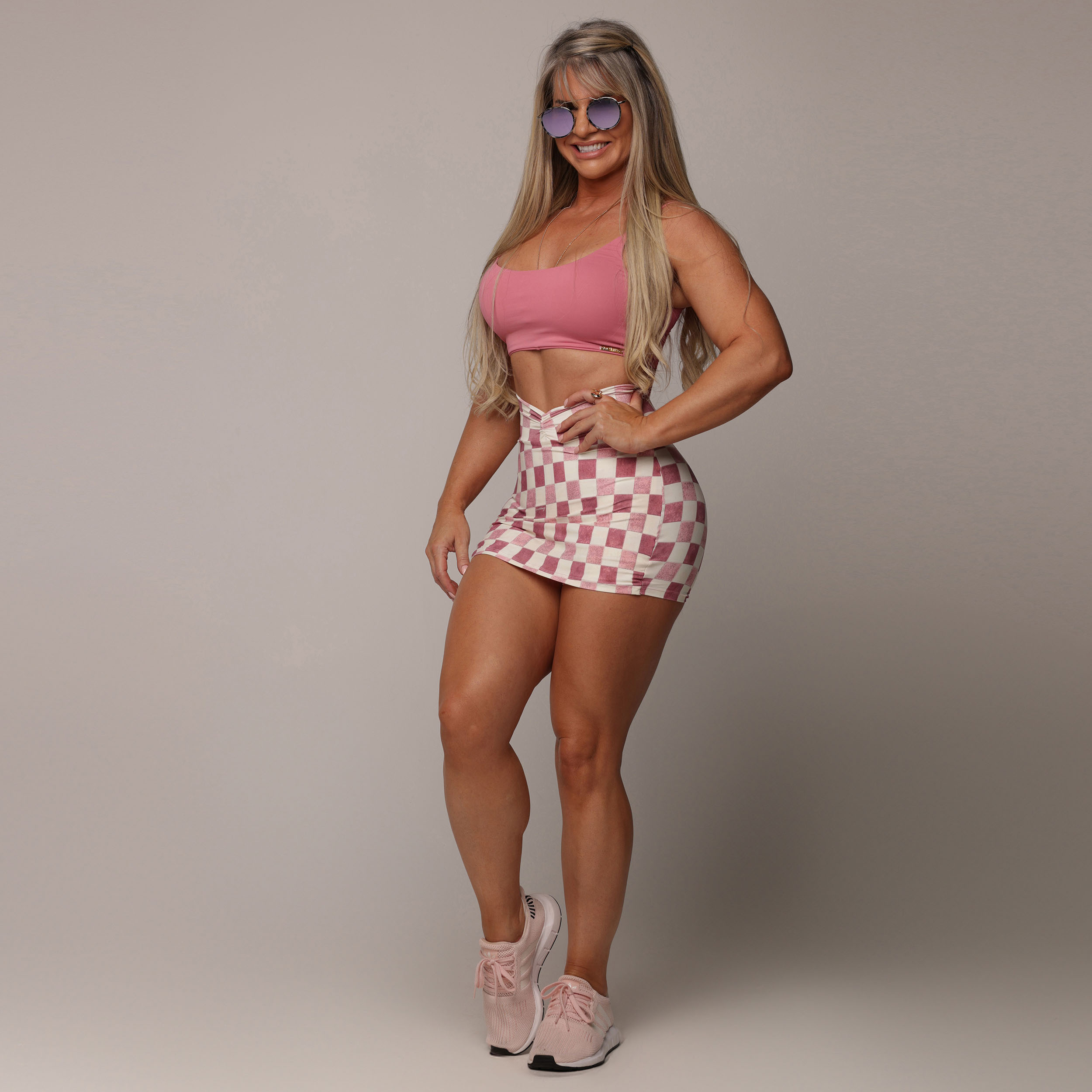 SHORT-SAIA FUNNY EMPINA BUMBUM PLAID EXCLUSIVO - Imagem 3