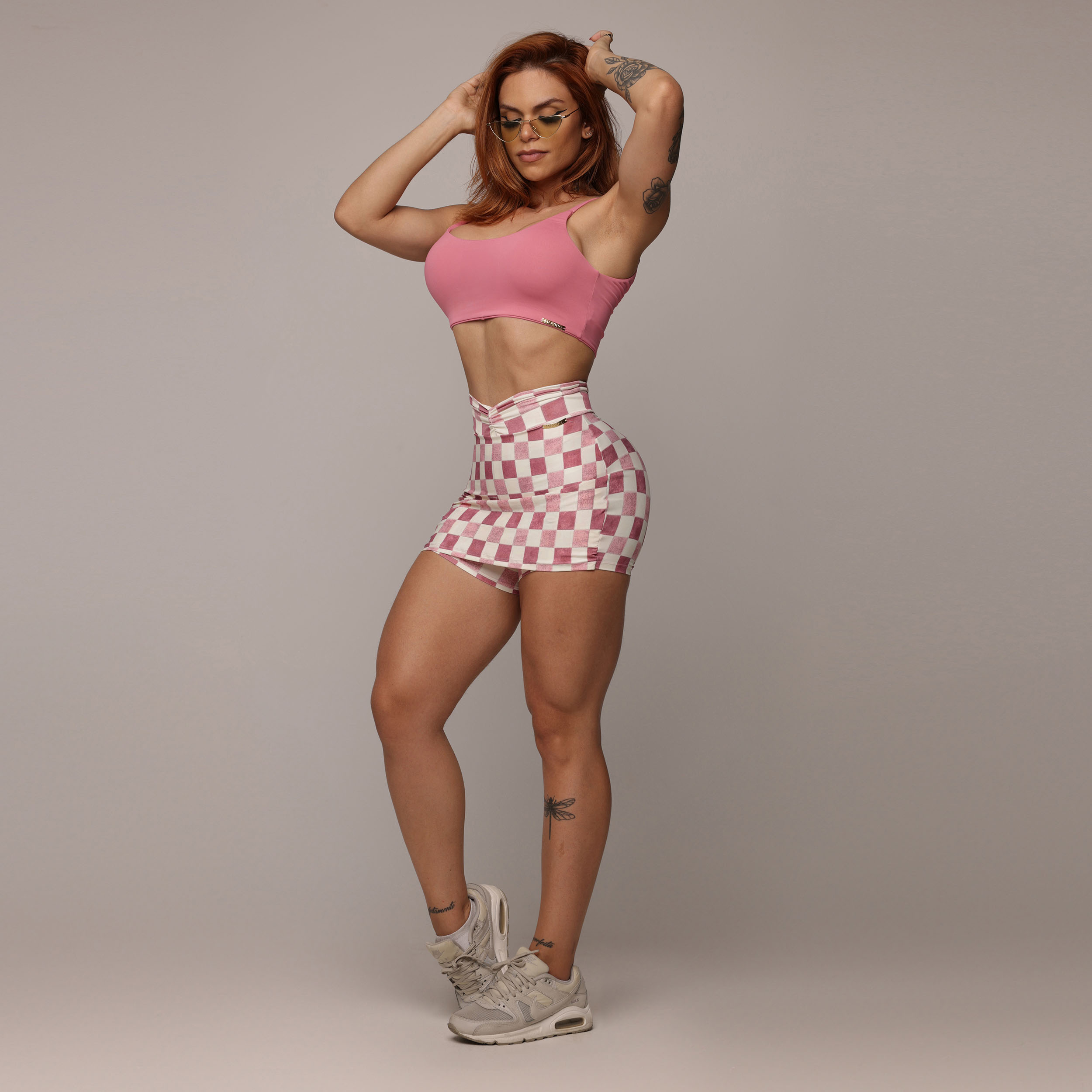 SHORT-SAIA FUNNY EMPINA BUMBUM PLAID EXCLUSIVO - Imagem 9