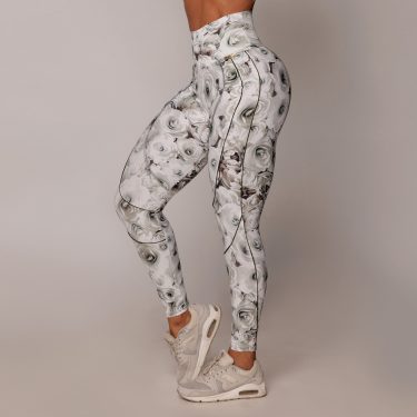LEGGING SENSATION COMUM WHITE ROSES EXCLUSIVA