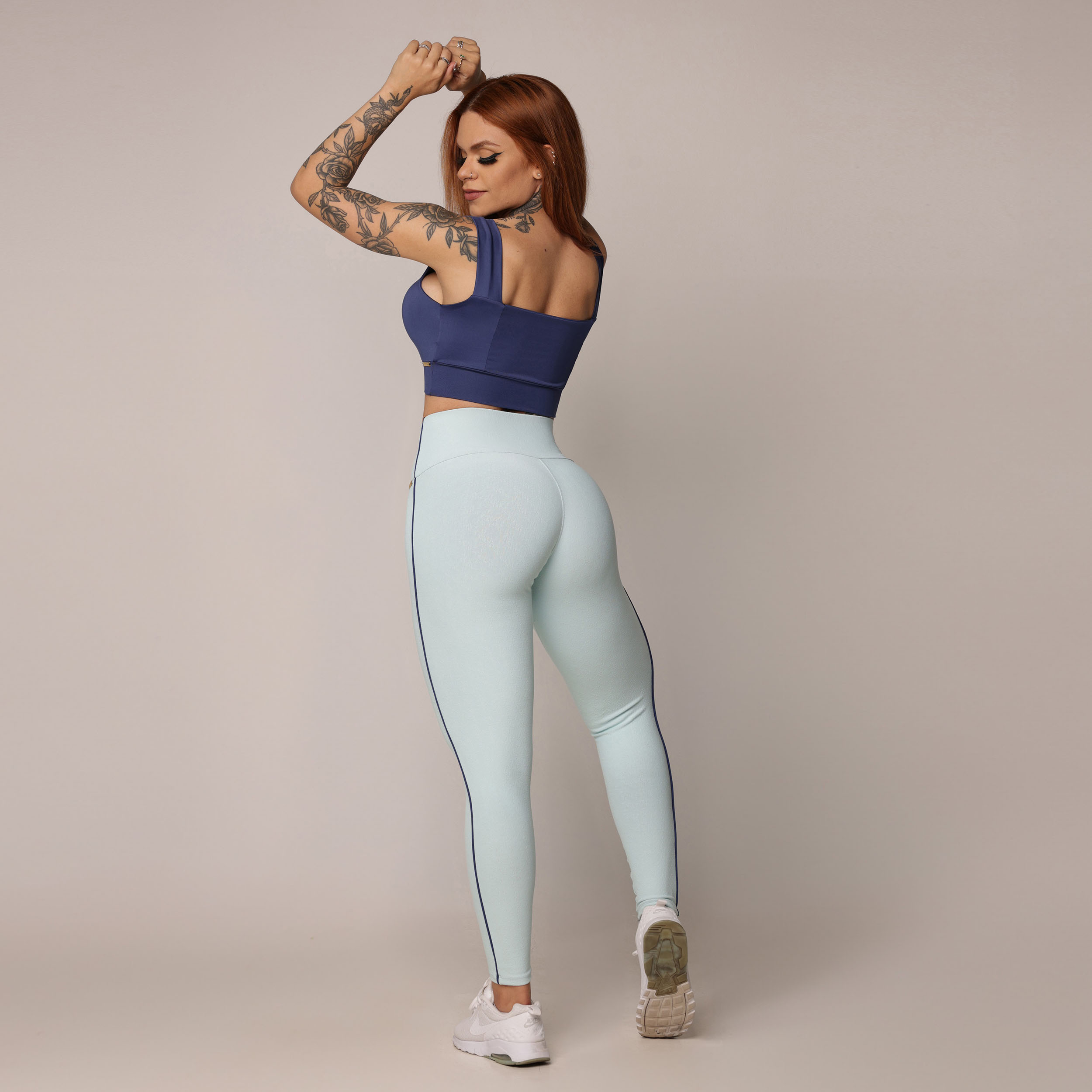 LEGGING JUMP COMUM JACQUARD DUST CELESTE - Imagem 7