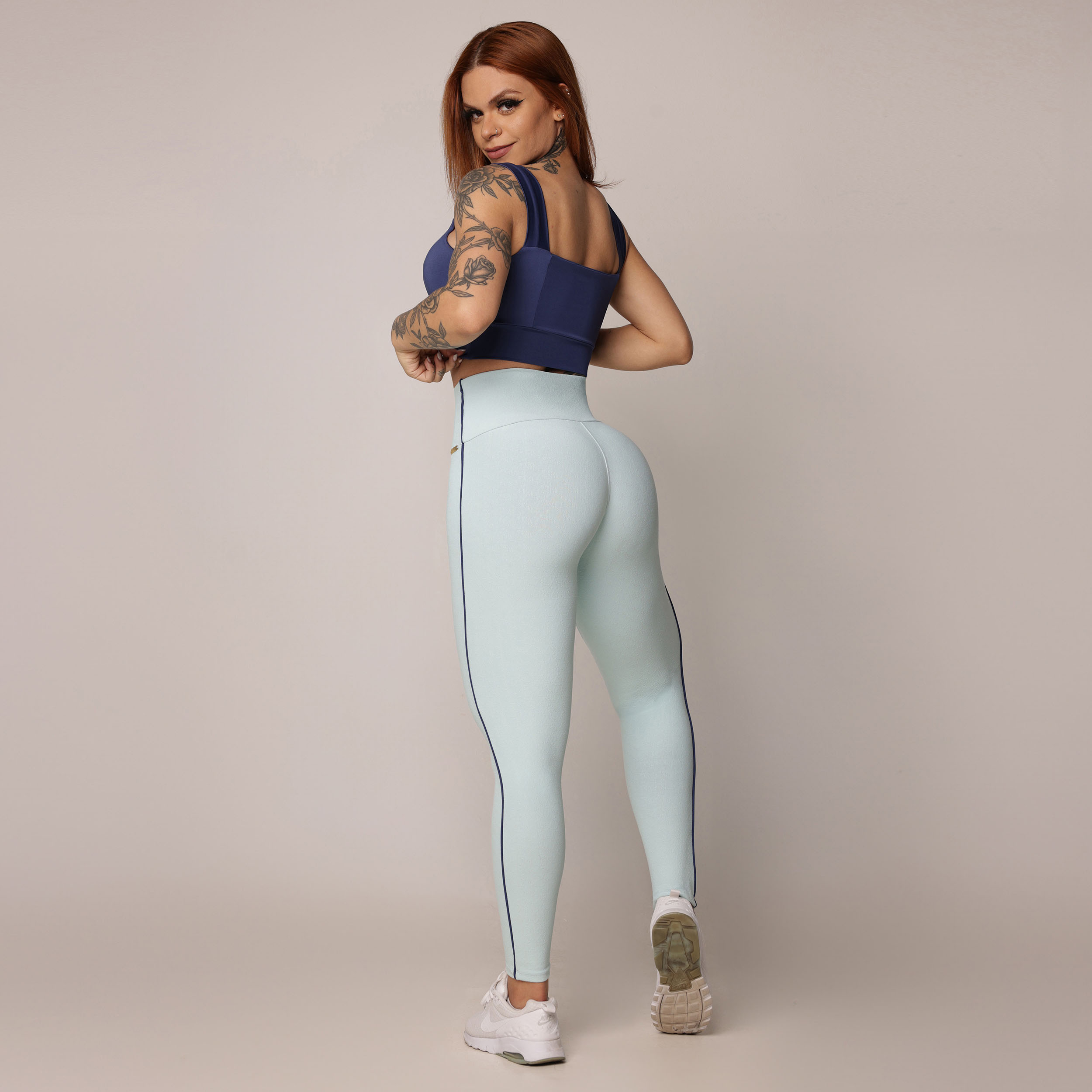 LEGGING JUMP COMUM JACQUARD DUST CELESTE - Imagem 9