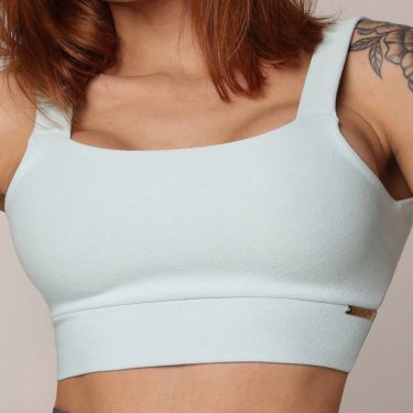 TOP FAIXA JACQUARD DUST CELESTE